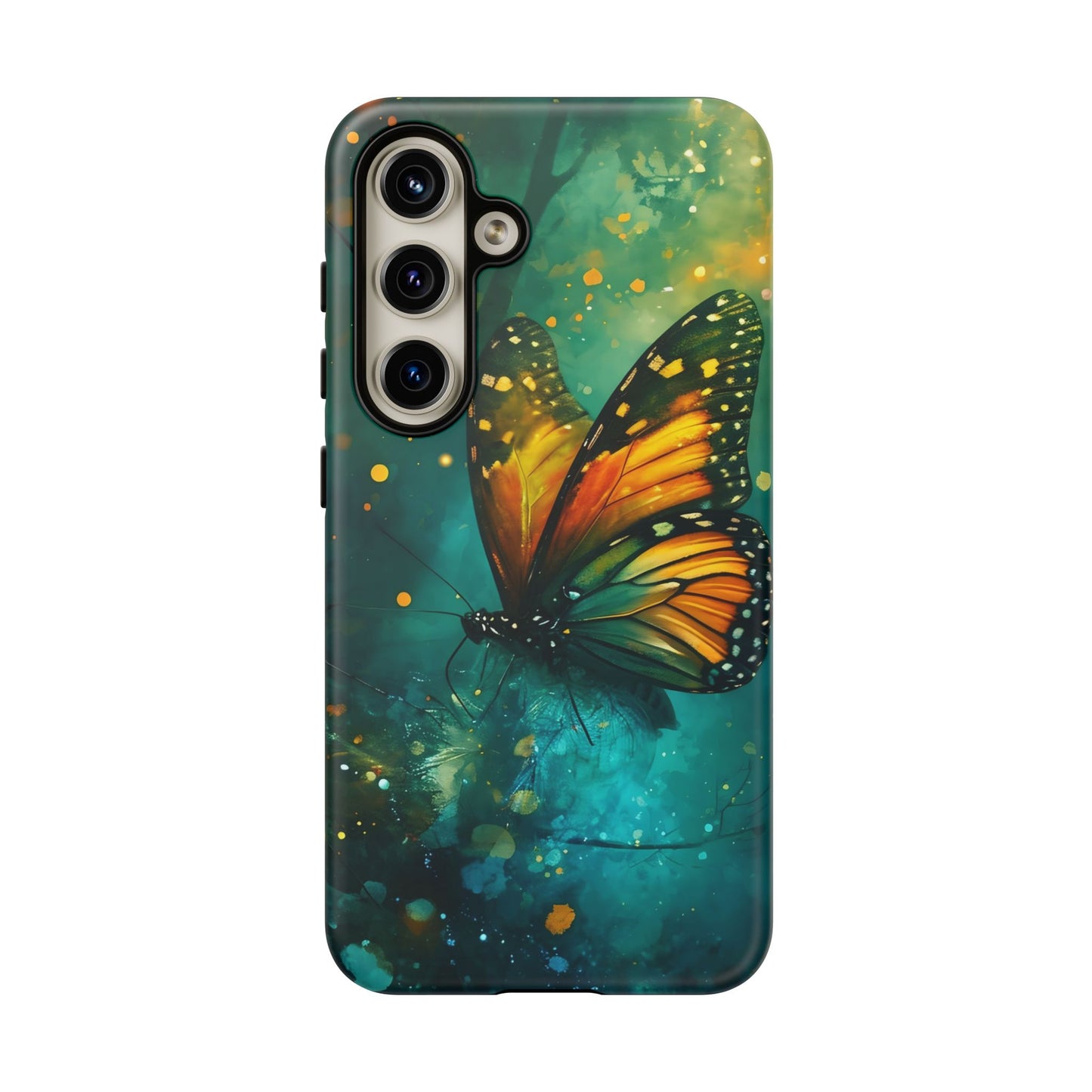 Colorful Butterfly Phone Case, Tough Cases for iPhone and Samsung, Cute Tech Accessories, Nature Lovers Gift, Vibrant Floral Design