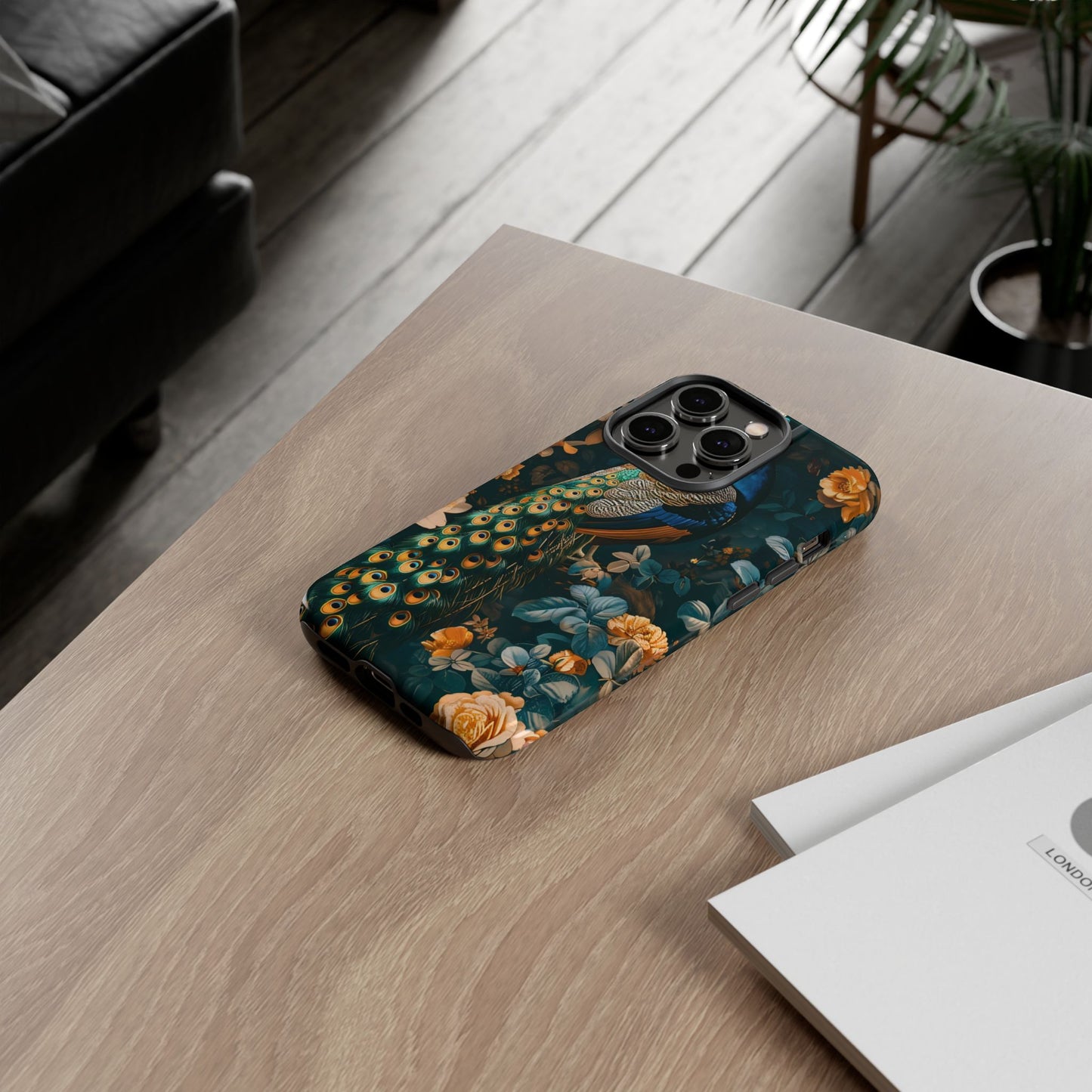 Peacock Phone Case - Elegant Floral Design, Tough Case for Protection, Unique Gift for Nature Lovers, Stylish Accessory, Eco-Friendly