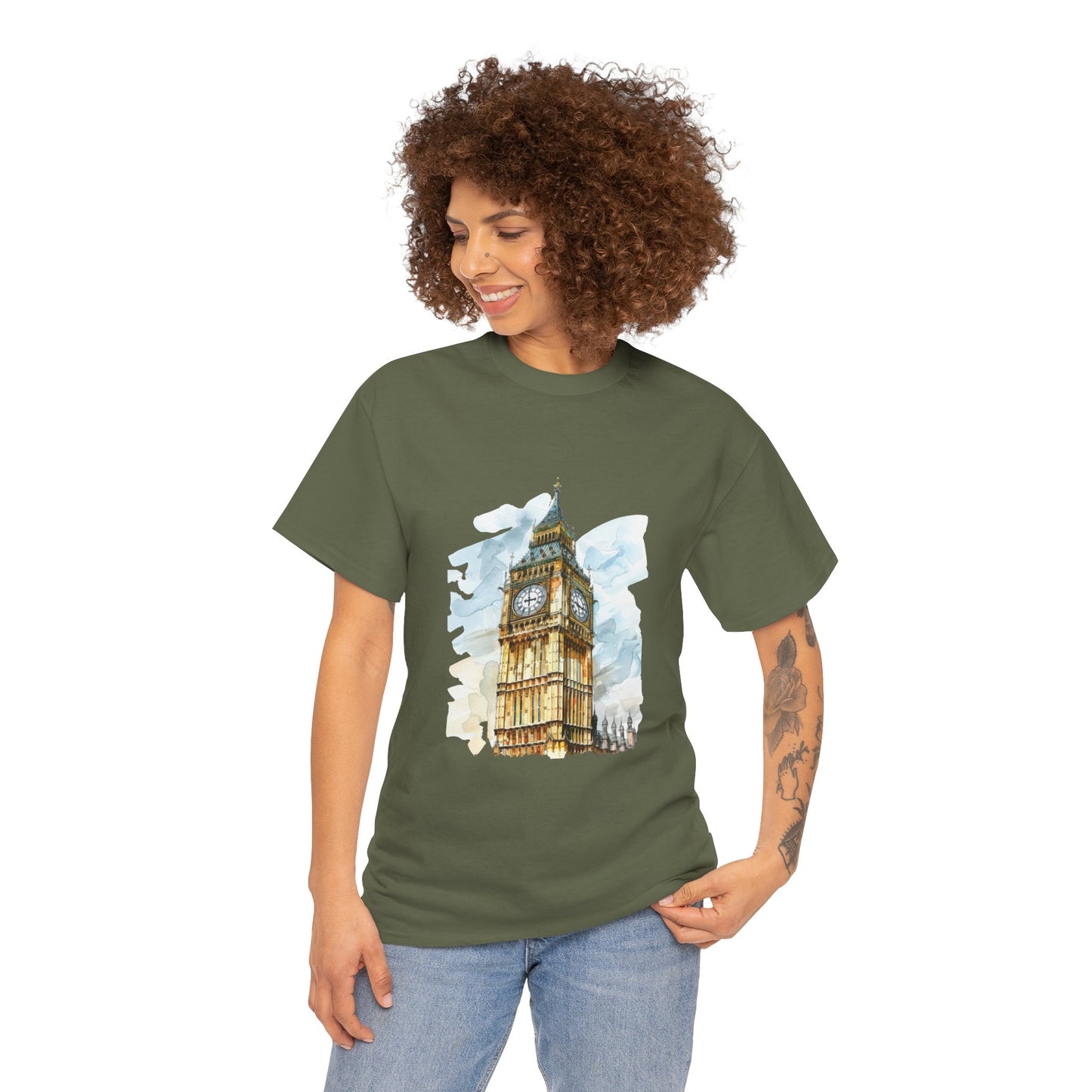 Unisex Heavy Cotton Tee - Echoes of London - Big Ben’s Legacy