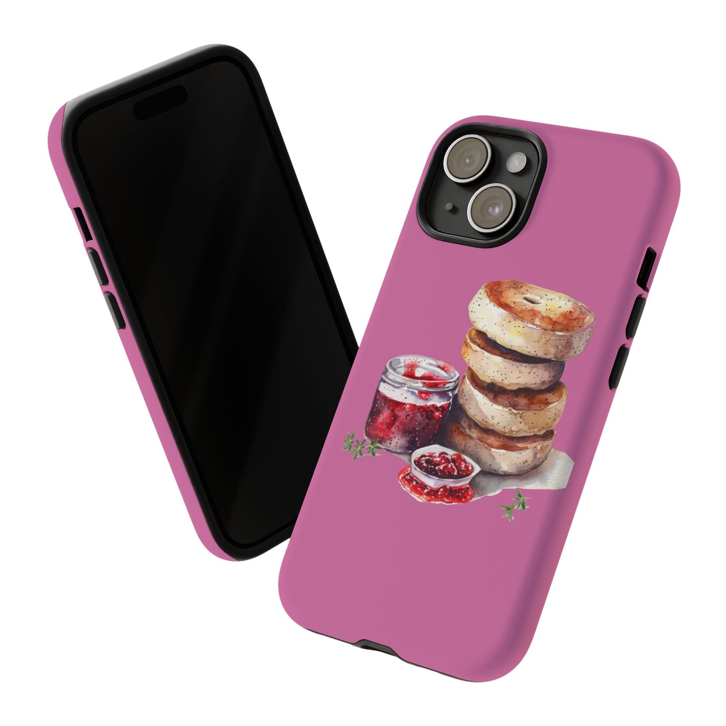 Cute Bagel Phone Case, Tough Cases for Food Lovers, Unique Gifts for Foodies, Phone Accessories for Breakfast Lovers, Fun and Stylish Cases
