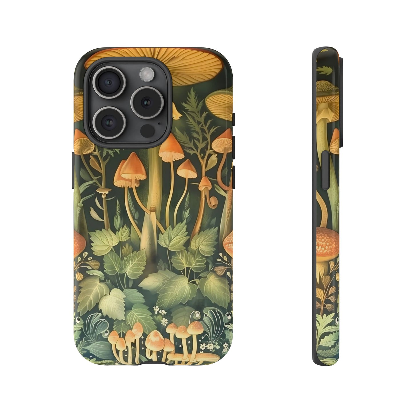 Mushroom Forest iPhone Case, Tough Cases for Nature Lovers, Vibrant Phone Accessories, Unique Gift for Him/Her, Eco-Friendly Style
