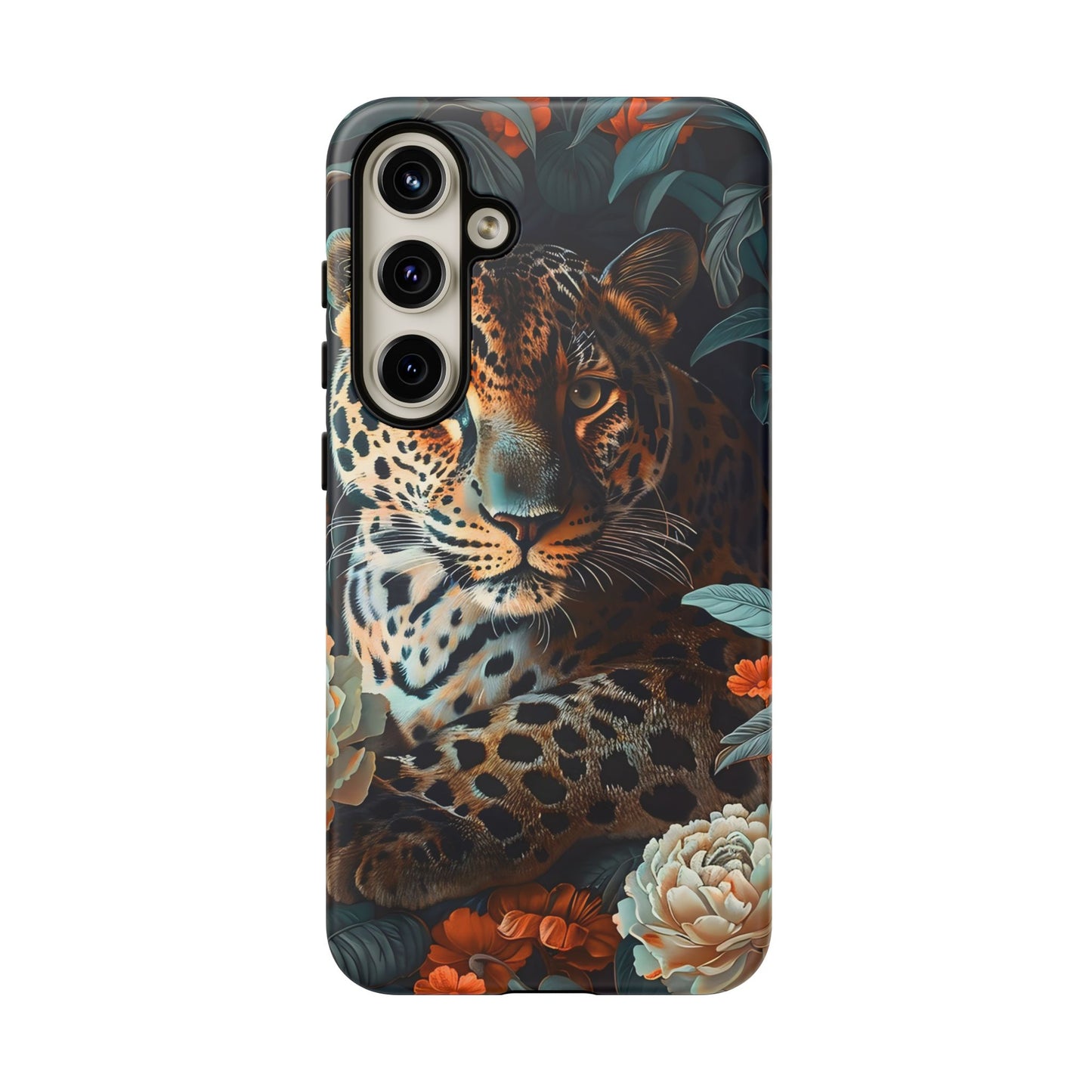 Wildlife Phone Case with Leopard Design | Tough Cases, Animal Prints, Floral Phone Cover, Gift for Nature Lovers, Unique Phone Accessories