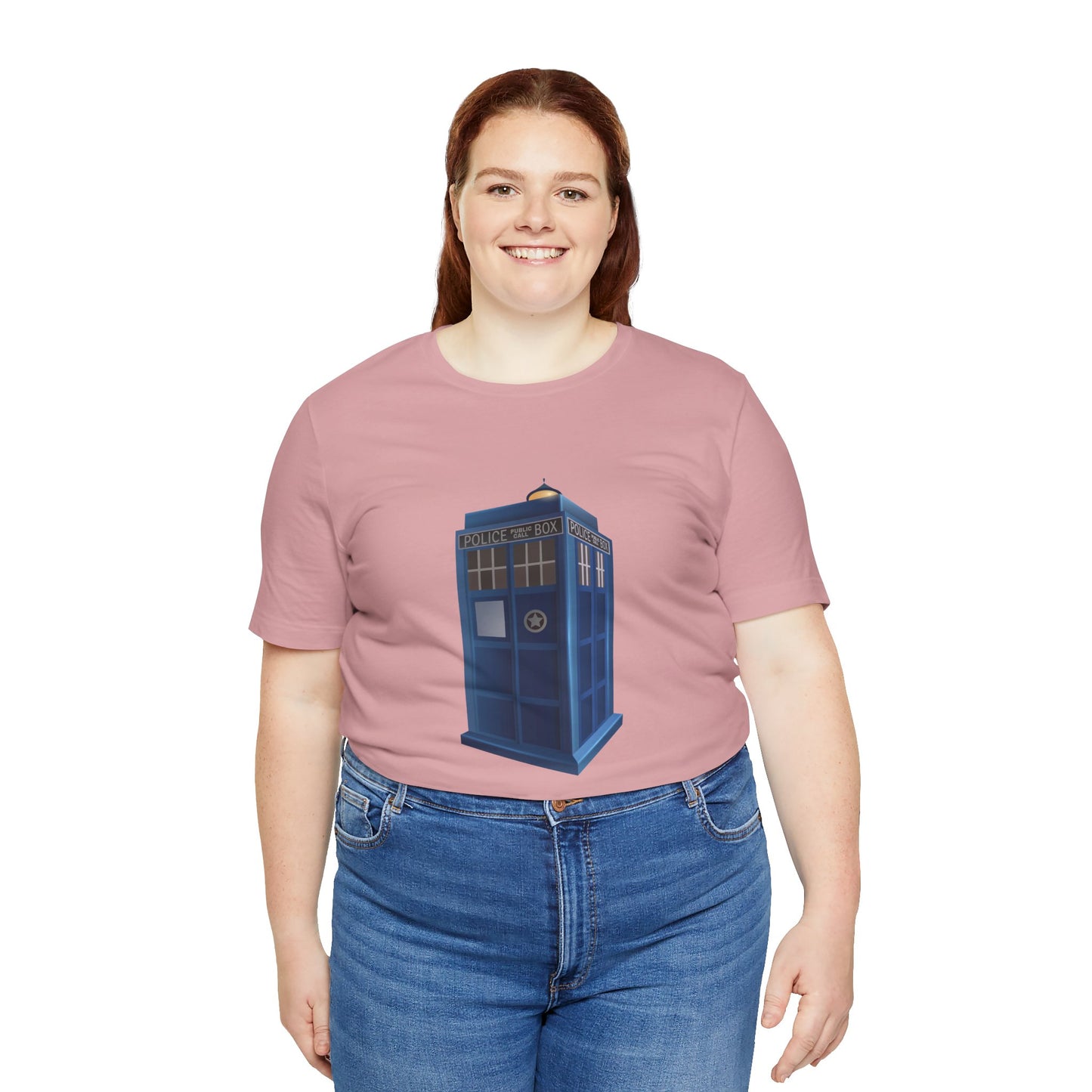 Unisex Jersey Short Sleeve Tee - British Police Public Call Box - Iconic TARDIS