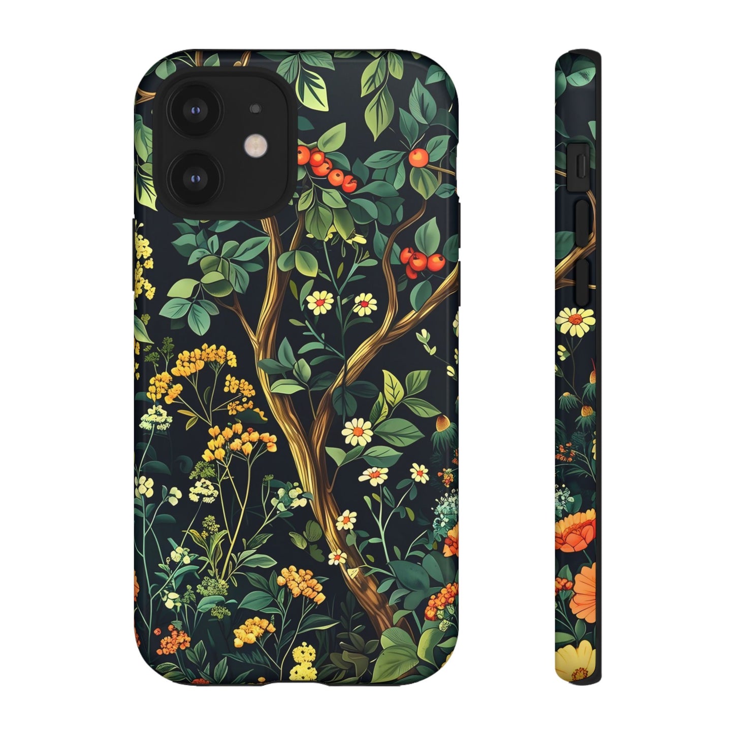 Floral iPhone Case, Nature Inspired Tough Case, Botanical Phone Cover, Eco-Friendly Gift, Unique Floral Design