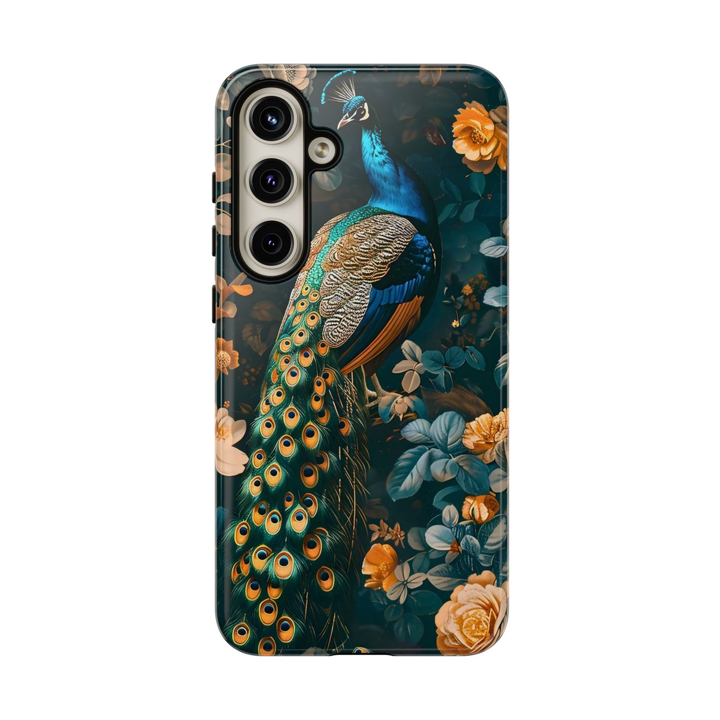 Peacock Phone Case - Elegant Floral Design, Tough Case for Protection, Unique Gift for Nature Lovers, Stylish Accessory, Eco-Friendly