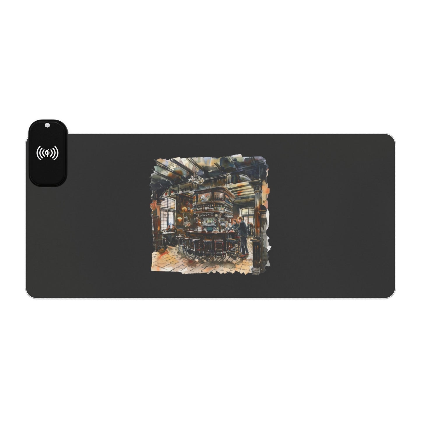 Medieval Timber House – Historical England - LED Gaming Mouse Pad with Wireless Charging | Perfect for Gamers, Home Office, Desk Accessories, Holiday Gift, Unique Design