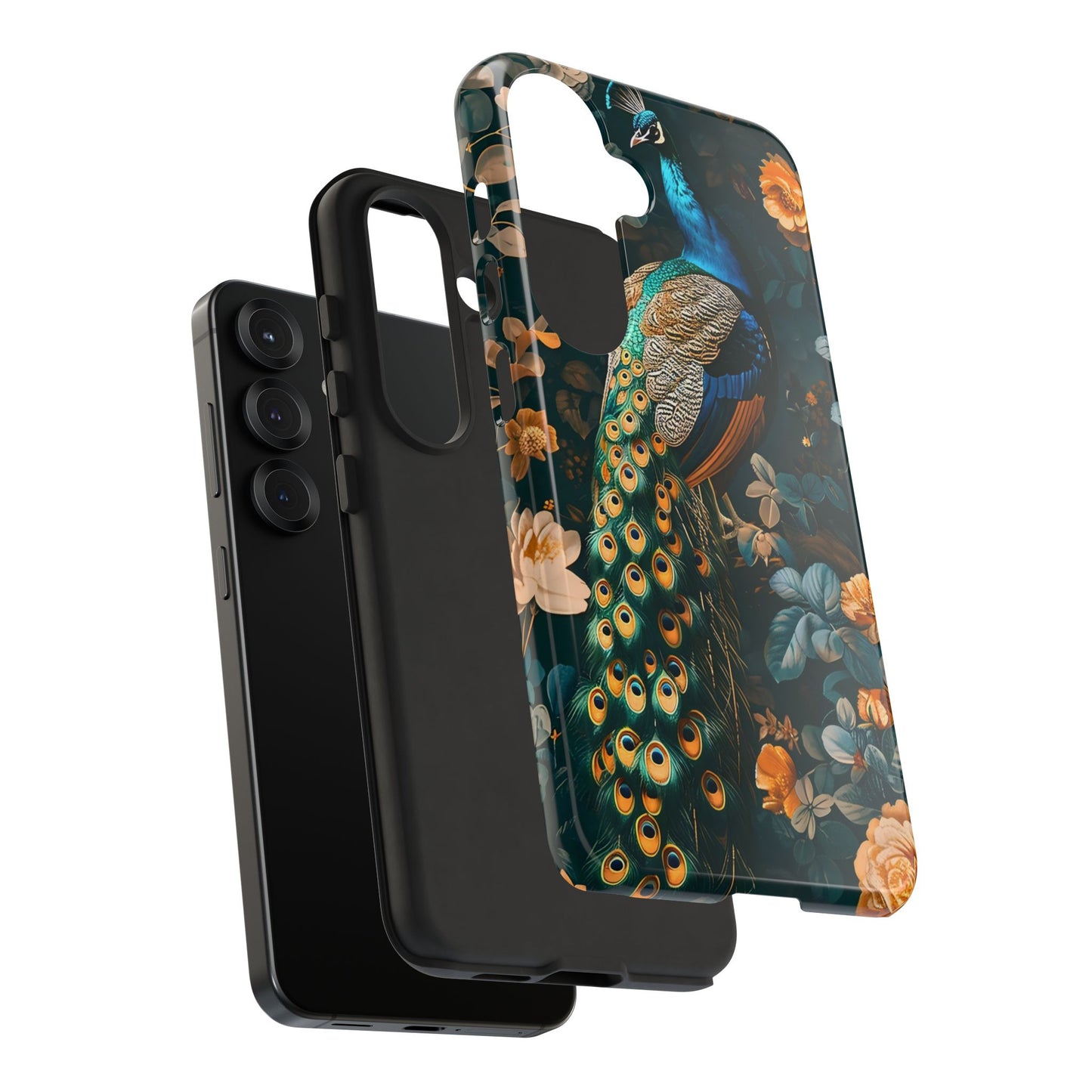 Peacock Phone Case - Elegant Floral Design, Tough Case for Protection, Unique Gift for Nature Lovers, Stylish Accessory, Eco-Friendly