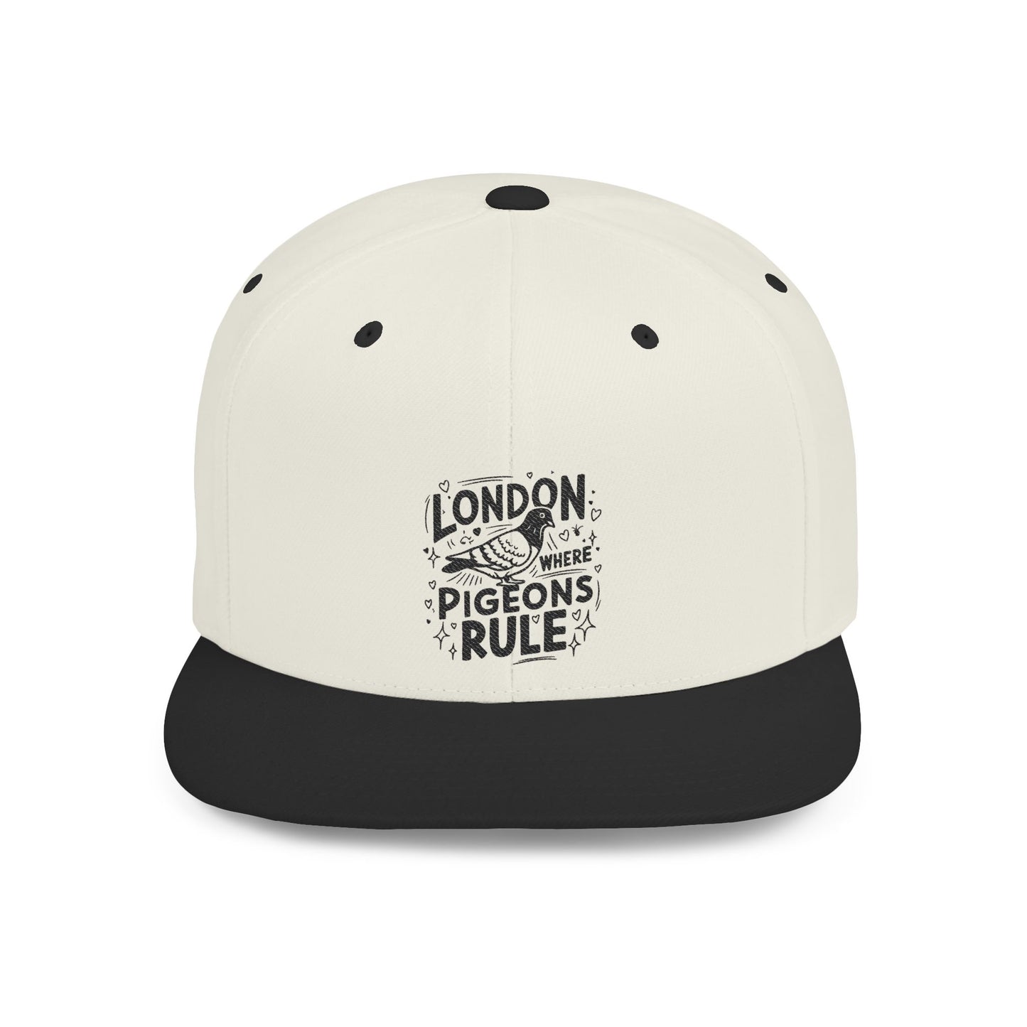 London Pigeons Rule Snapback Hat | Urban Style Cap, Hip Hop Apparel, Gift for Bird Lovers, Streetwear Accessory, Unisex Headwear