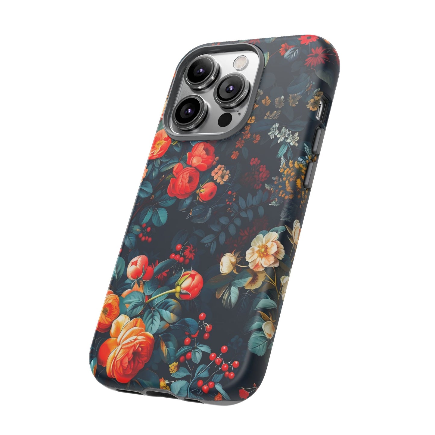 Floral Phone Case - Tough Cases, iPhone Protection, Elegant Floral Design, Gift for Her, Stylish Tech Accessory