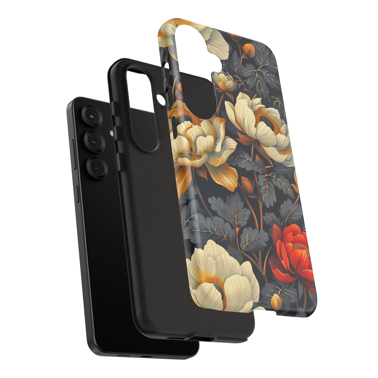 Floral Phone Case - Tough Cases, Stylish Mobile Cover, Flower Design, Holiday Gift, Trendy Accessory, Eco-Friendly Case
