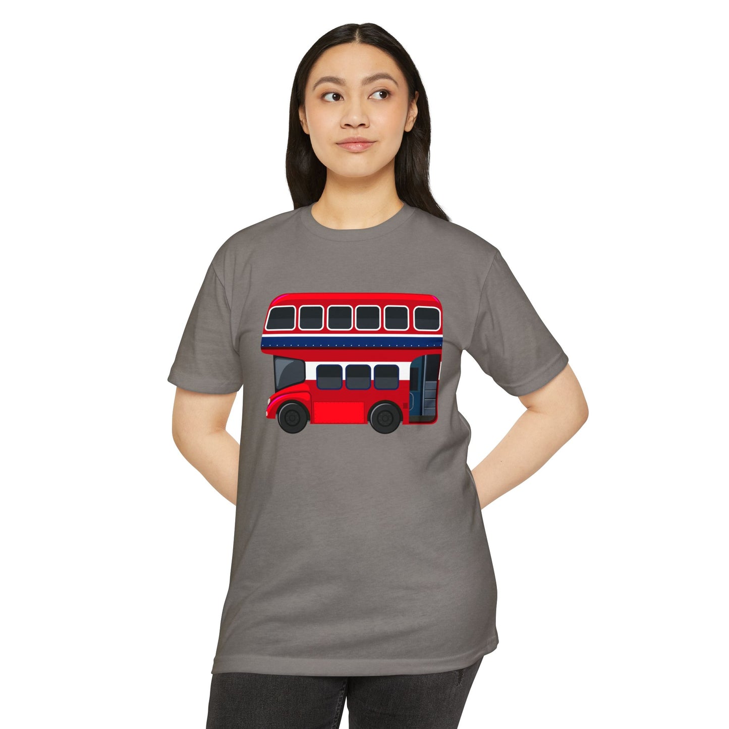 Unisex CVC Jersey T-shirt - Through London’s Streets - The Red Double-Decker