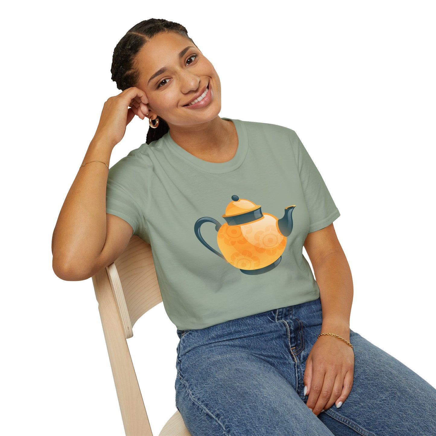 Unisex Softstyle T-Shirt - Classic British Tea Kettle - Timeless Elegance in Tea Time