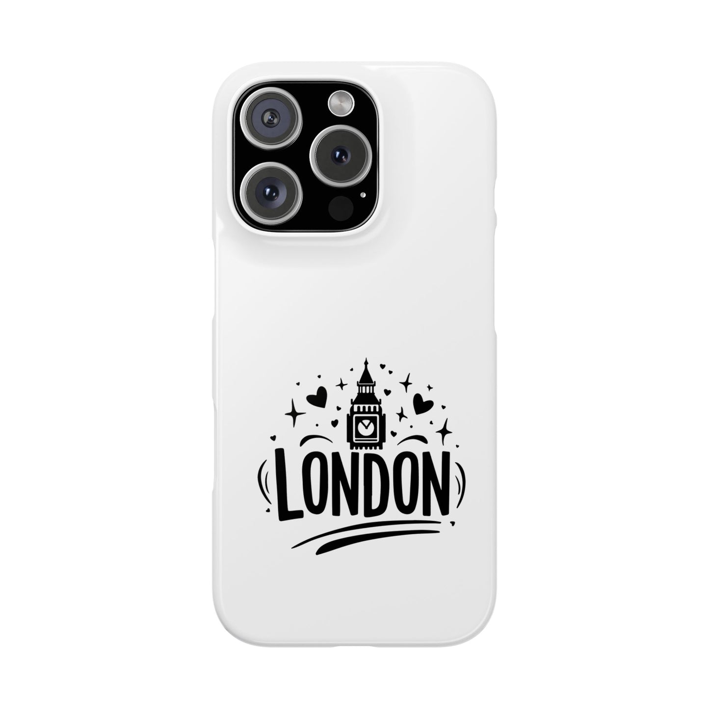 London-Inspired Slim Phone Case, Travel Gift, Custom Phone Cover, Unique Mobile Accessory, London Souvenir, Ideal for Tourists
