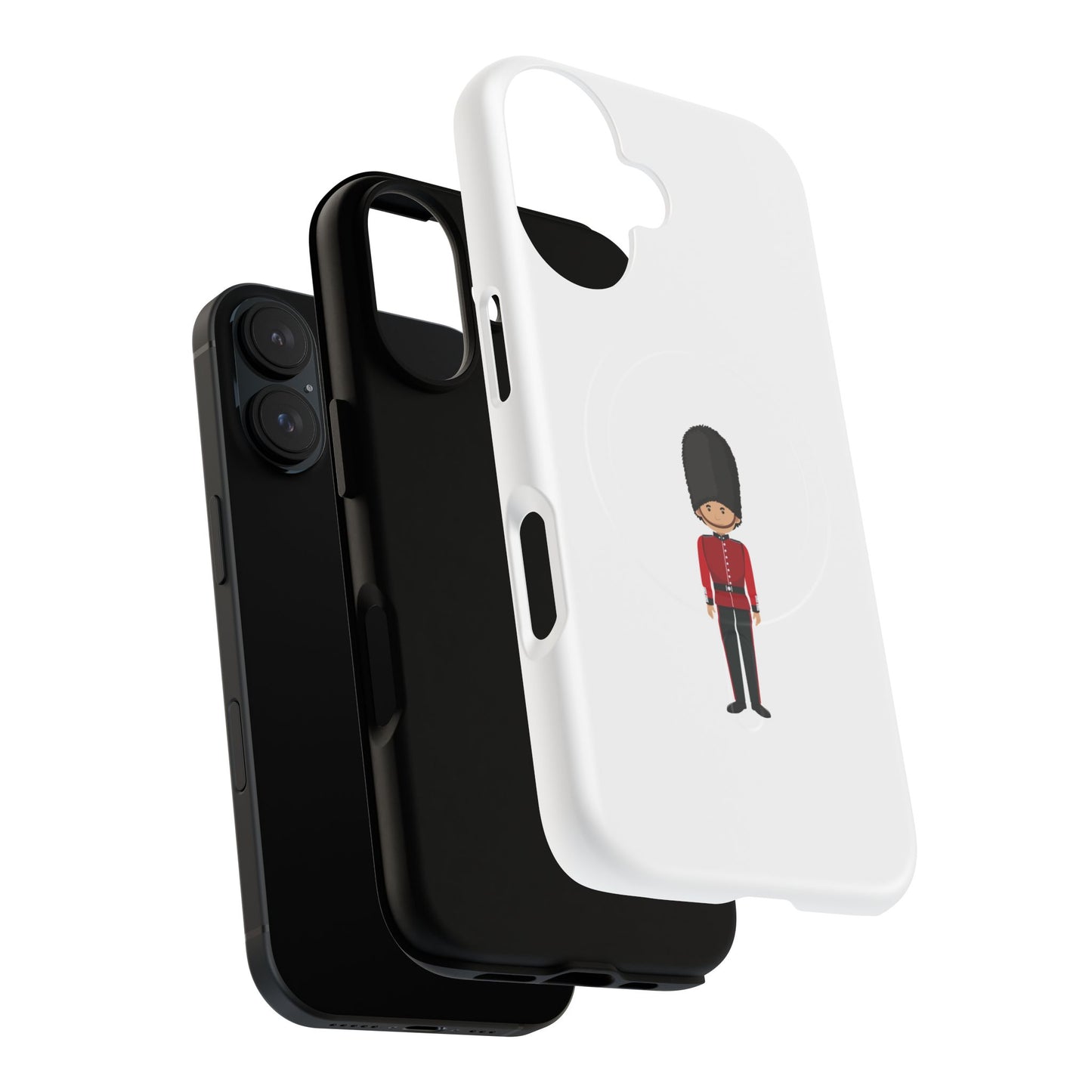 Guard Themed Magnetic Phone Case, Cute Soldier Design, Gift for Kids, Unique Gadget Accessory, Fun Phone Cover