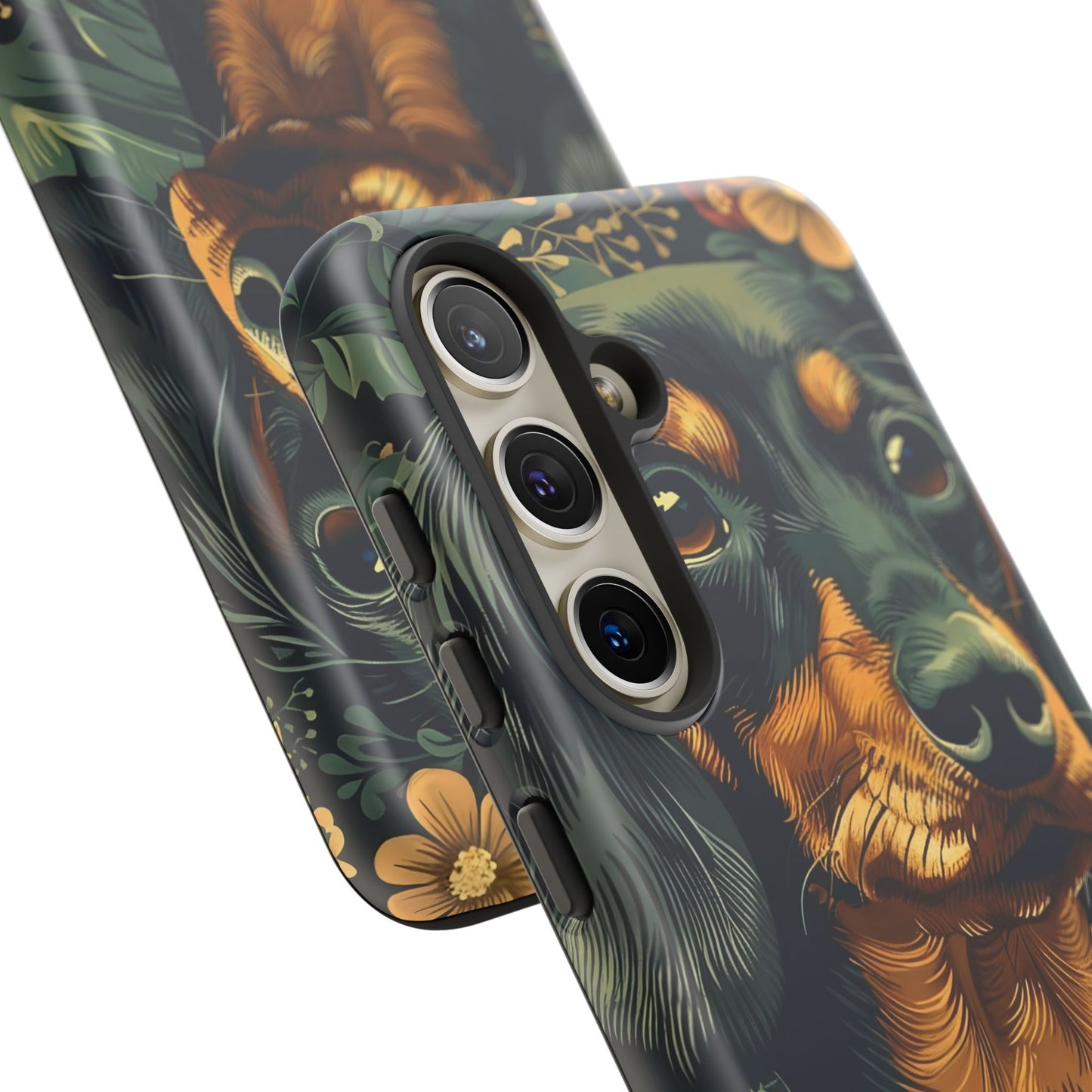 Dachshund Phone Case, Floral Pet Phone Cover, Dog Lover Gift, Tough Phone Case, Custom Dachshund Design, Unique Dog Owner Accessory