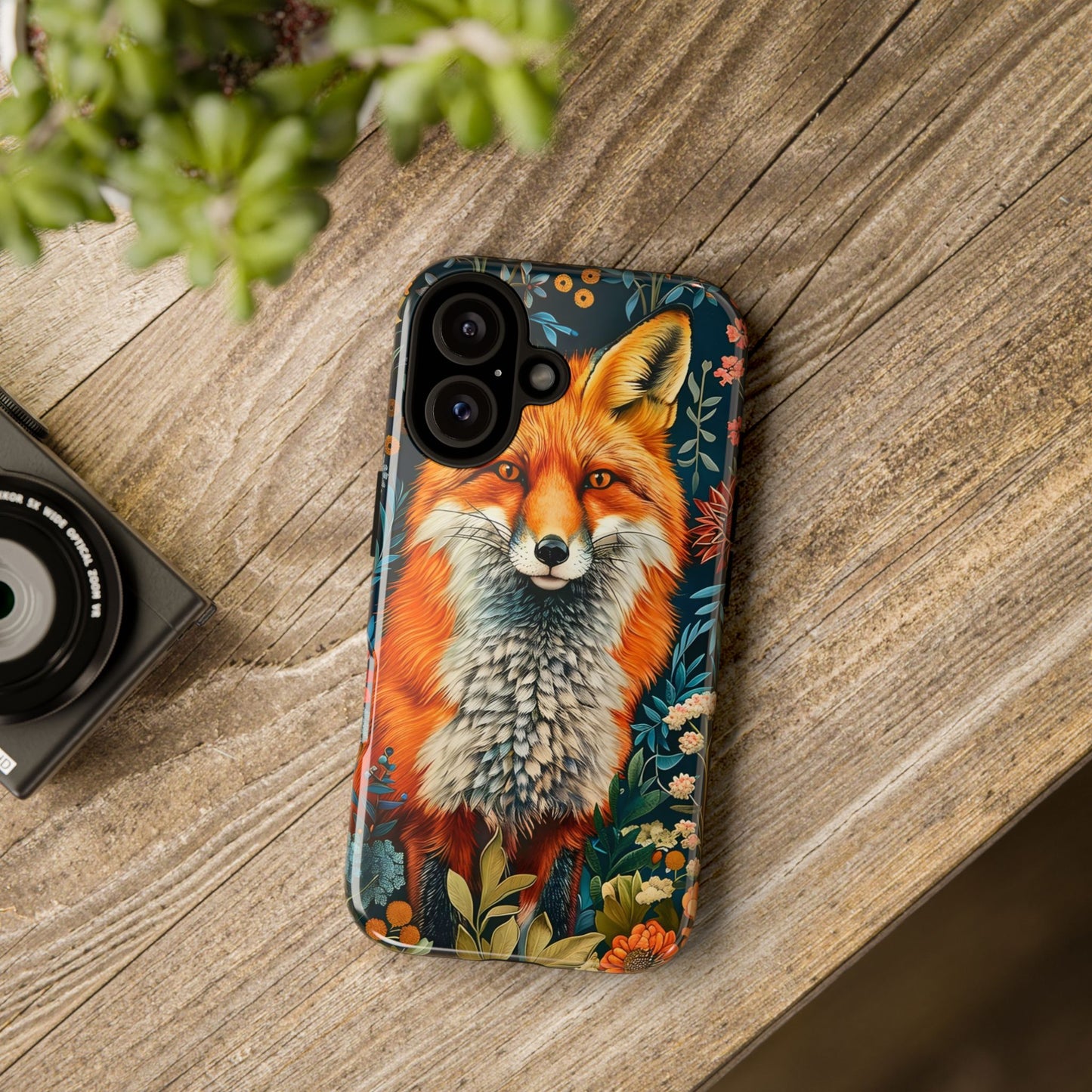 Vibrant Fox Phone Case, Tough Phone Cover, Unique Wildlife Accessory, Gift for Animal Lovers, Nature-Inspired Design