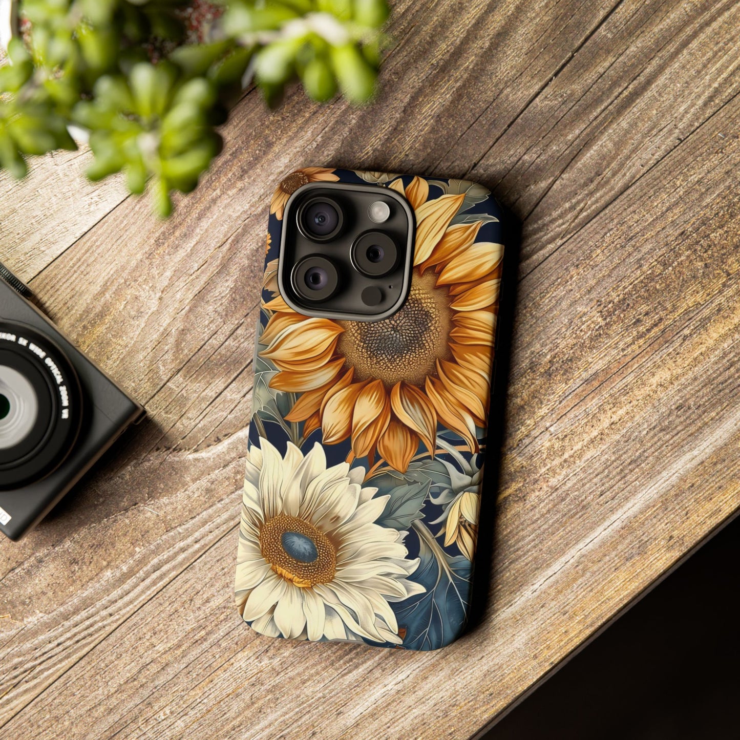 Sunflower Phone Case, Floral Tough Phone Cover, Gift for Nature Lovers, Phone Accessories, Sunflower Gifts