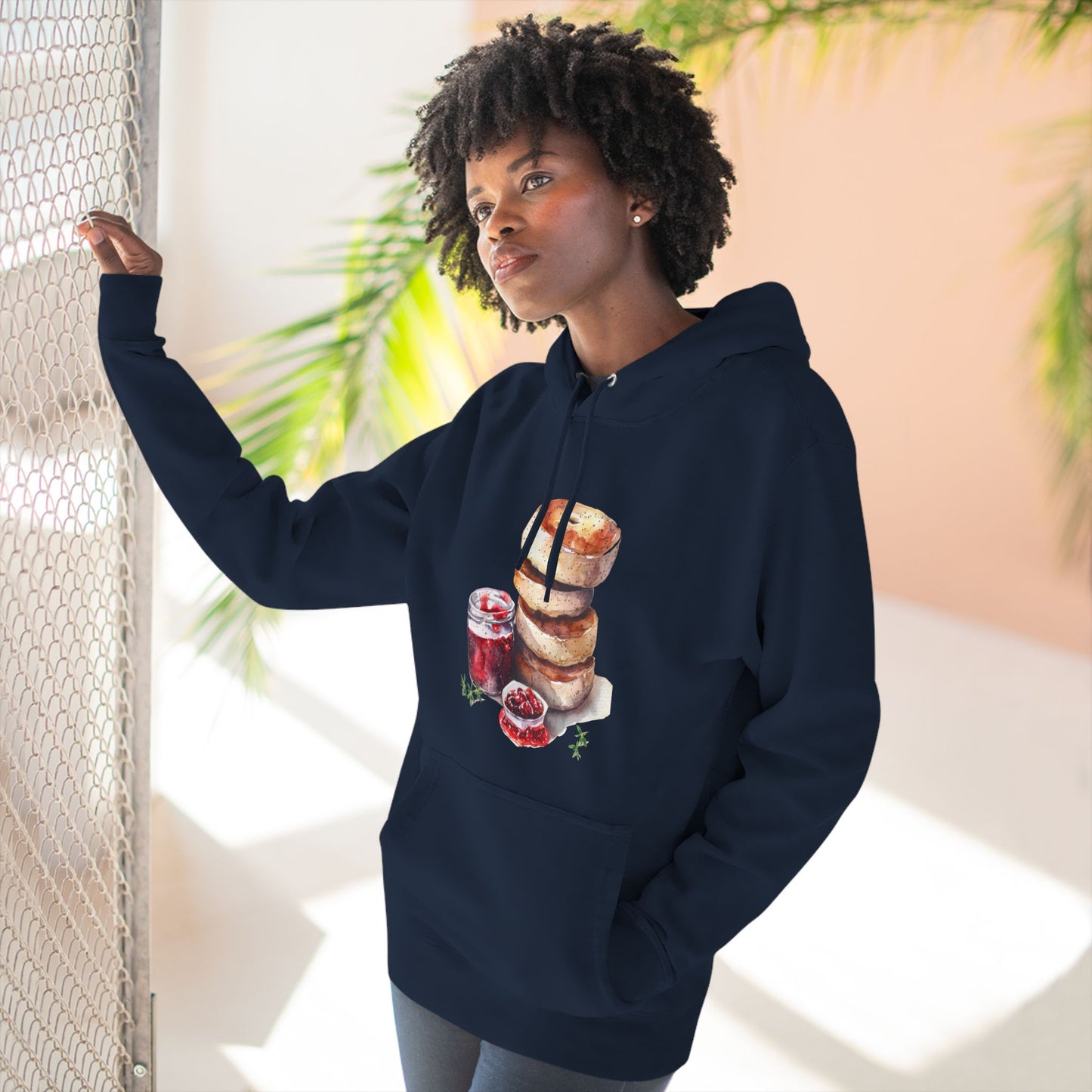 Three-Panel Fleece Hoodie -