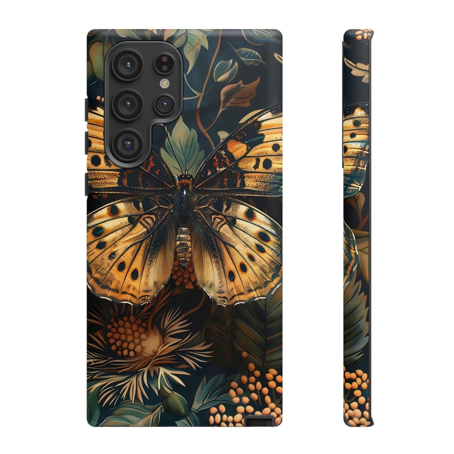 Butterfly Floral Phone Case, Tough Cases, Protective Cover, Unique Gift, Nature Lover, Art Print, Spring Decor