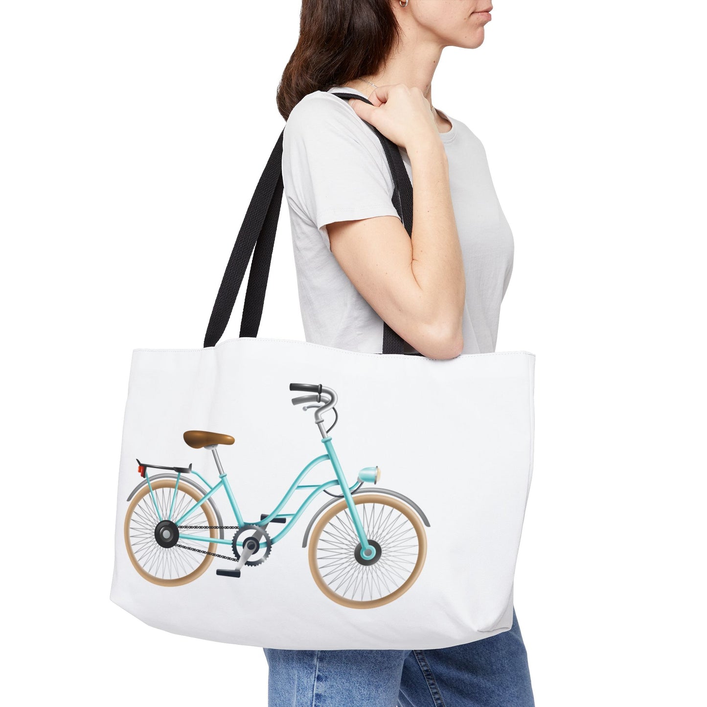 Vintage Bicycle Weekender Tote Bag, Travel Bag, Beach Tote, Summer Essentials, Bicycle Lover Gift, Weekend Getaway Bag