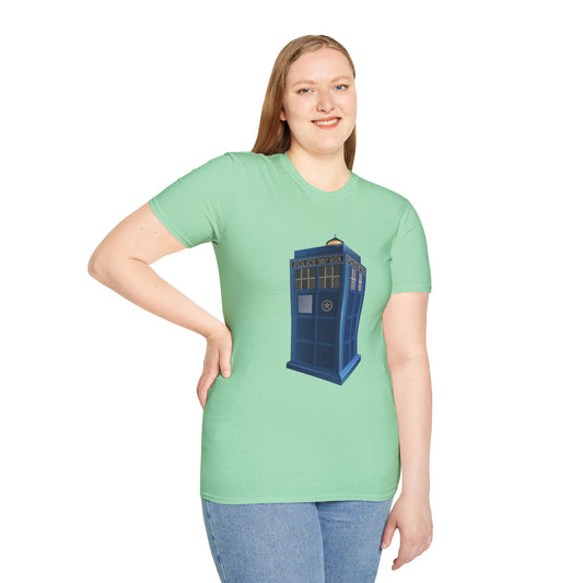 Unisex Softstyle T-Shirt - British Police Public Call Box - Iconic TARDIS
