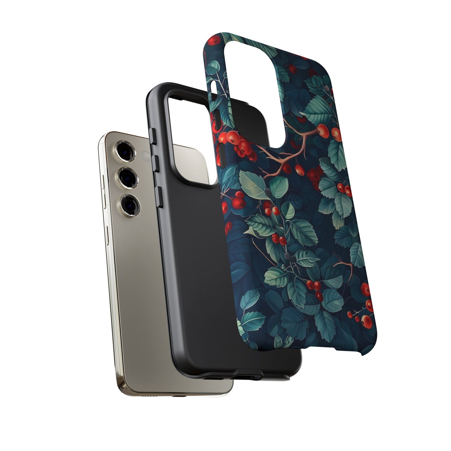 Berry Blossom Phone Case - Nature Lover's Gift, Floral Design, Cute Accessory for Spring, Unique Tech Cover, Perfect for Holidays