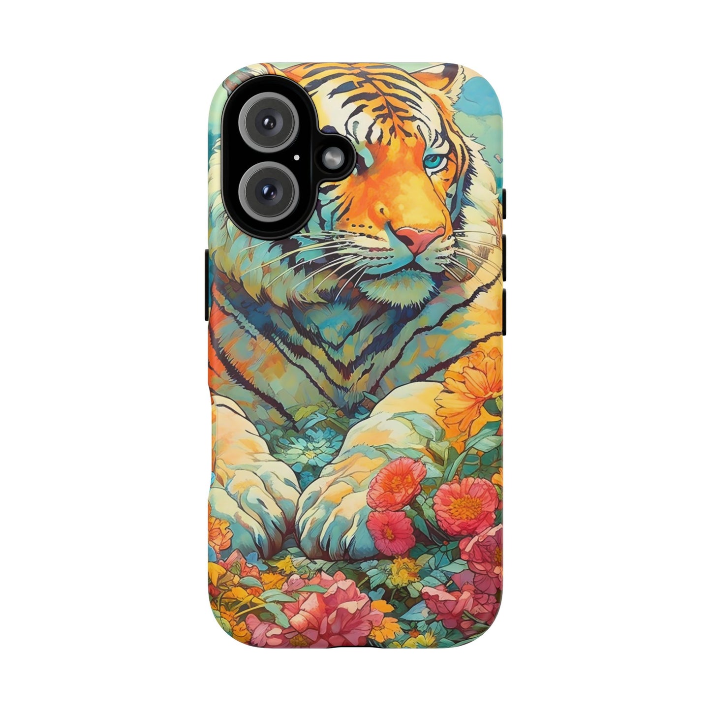 Tiger Jungle Phone Case, Colorful Tough Cases, Animal Lover Gift, Nature Phone Cover, Wildlife Decor, Birthday Present