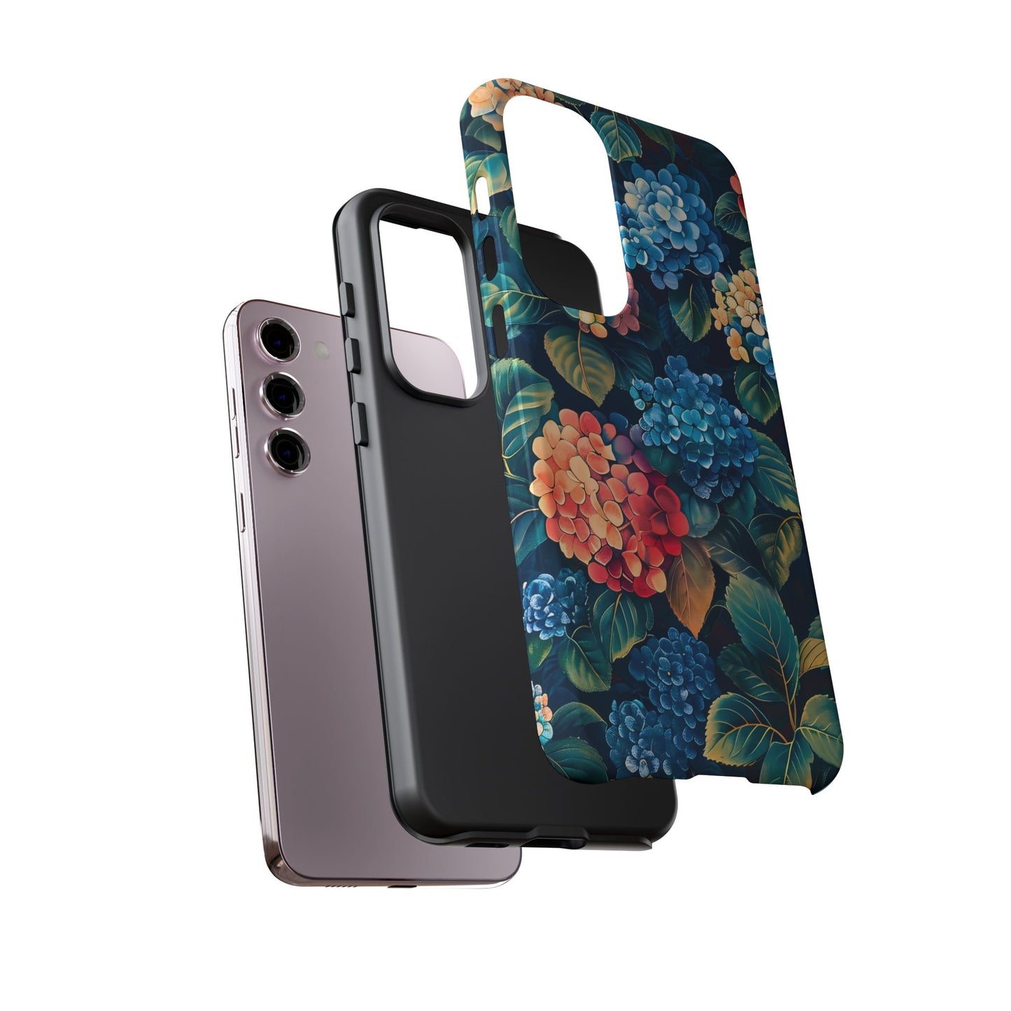 Floral Tough Phone Case, Durable Smartphone Cover, Flower Design, Gift for Her, Stylish Protection