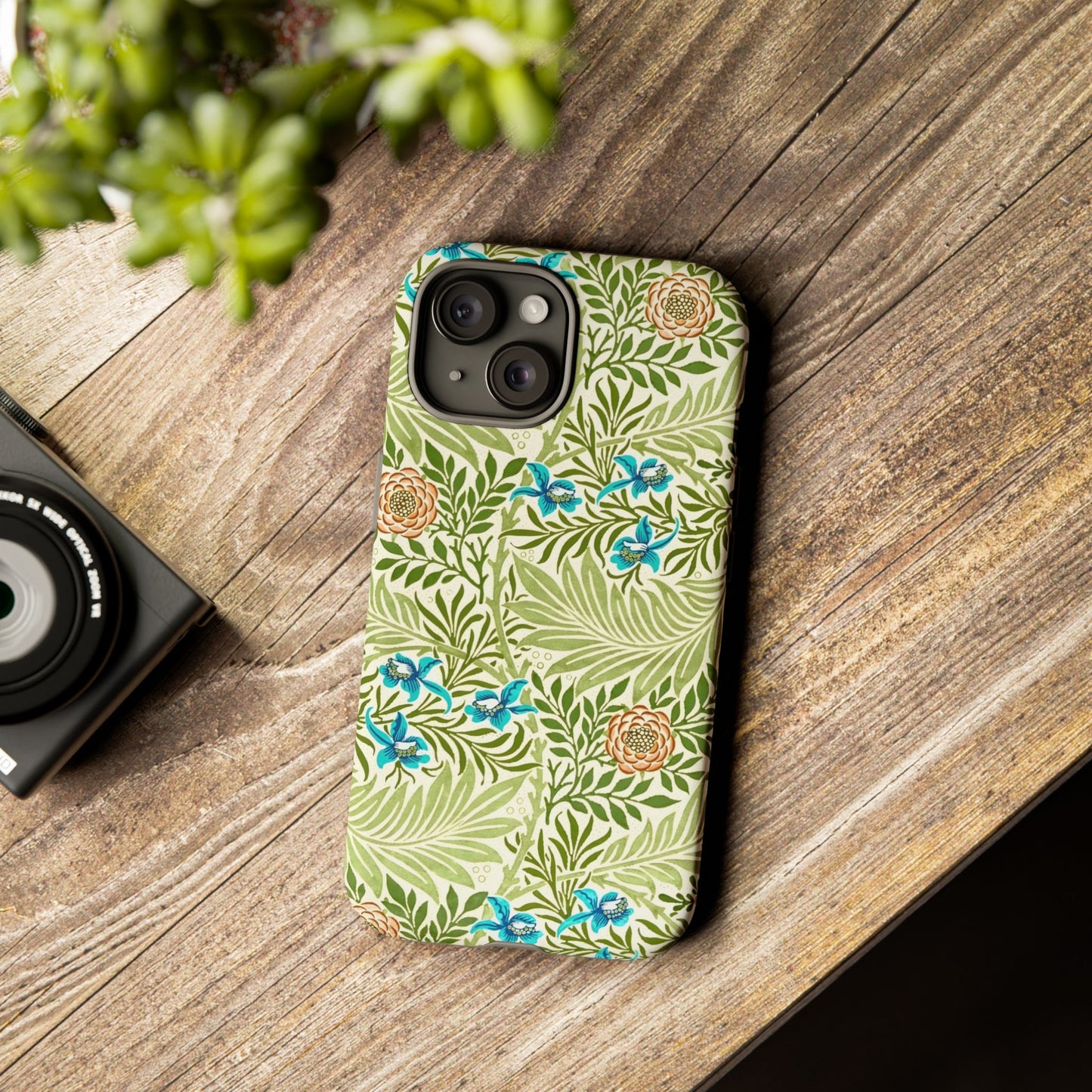 Tough Cases Phone Case, Botanical Print Phone Cover, Floral Smartphone Accessory, Nature-Inspired Tech Gear, Gift for Plant Lovers