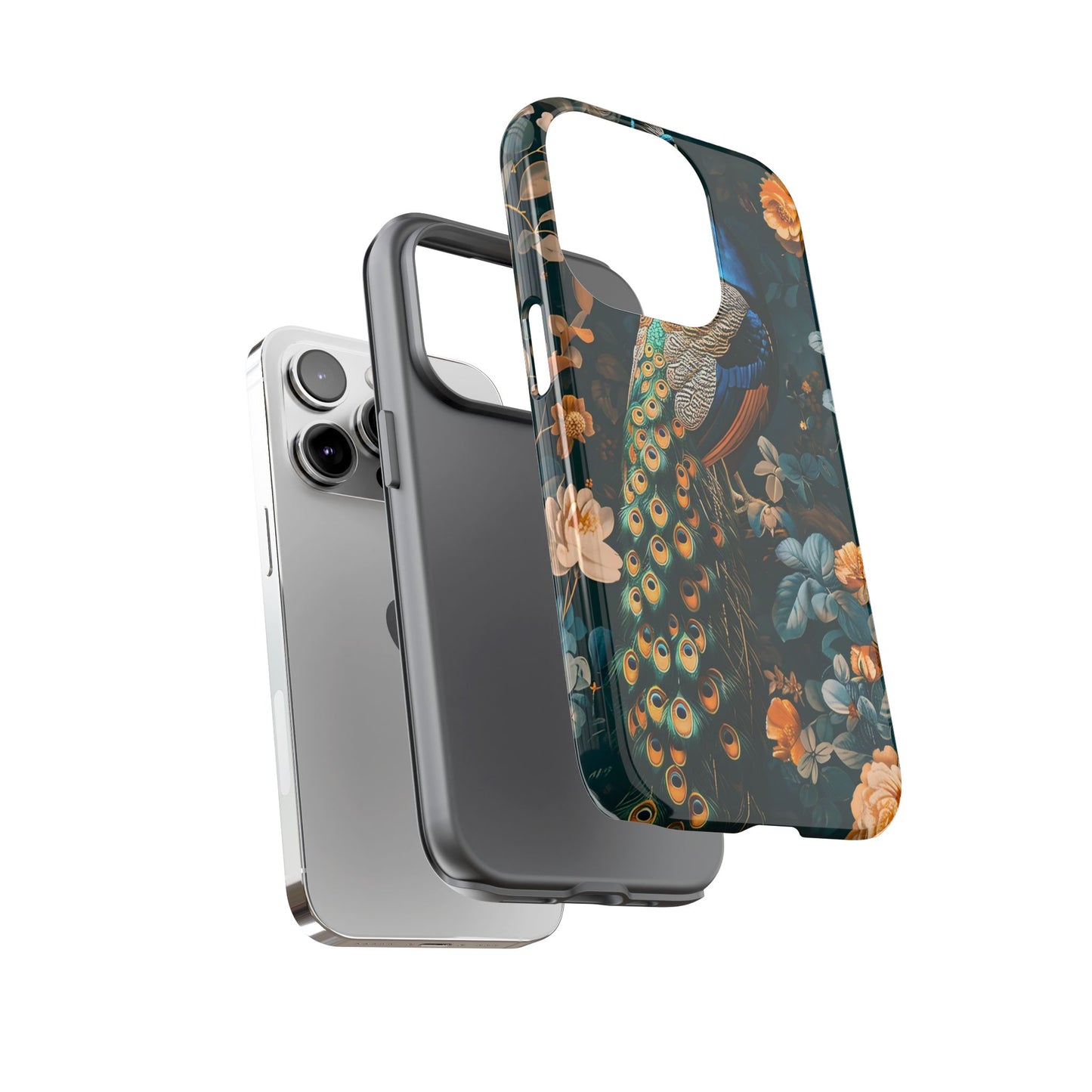 Peacock Phone Case - Elegant Floral Design, Tough Case for Protection, Unique Gift for Nature Lovers, Stylish Accessory, Eco-Friendly