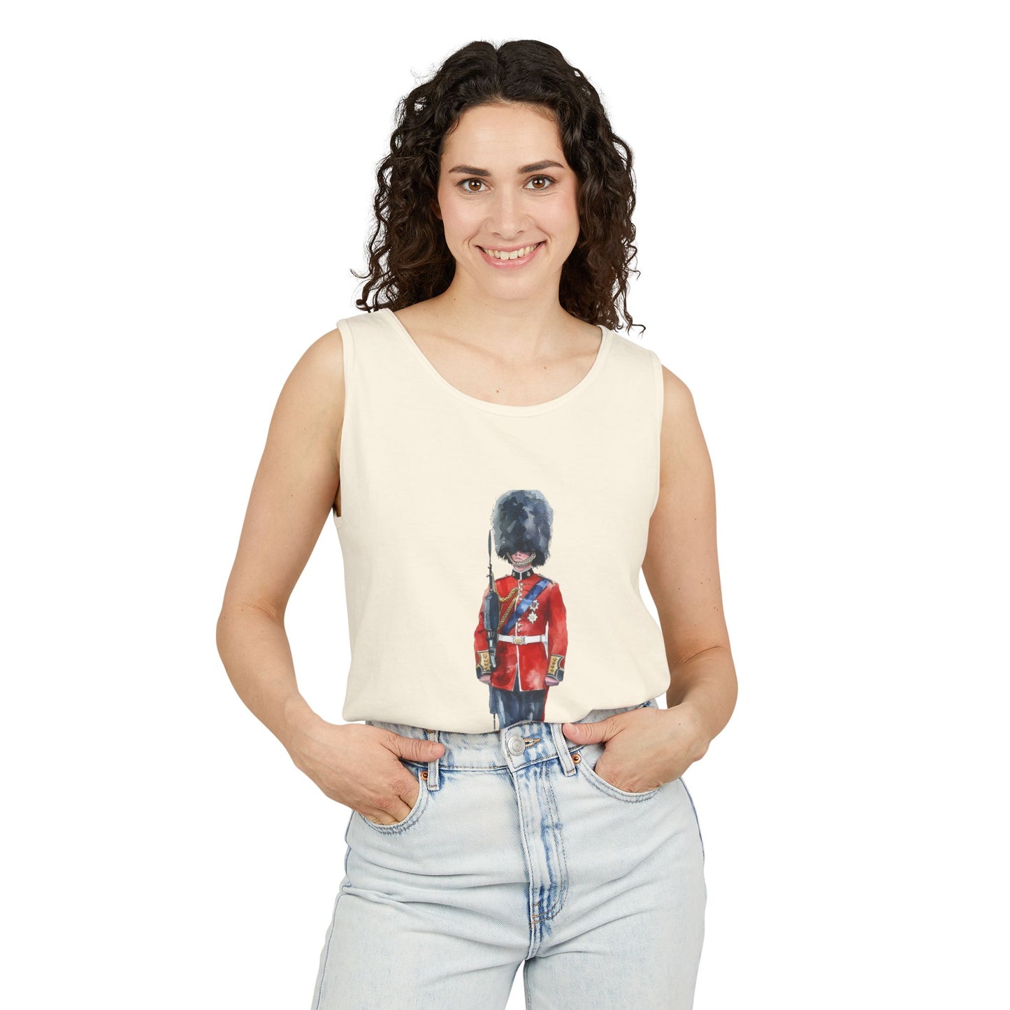 Unisex Garment-Dyed Tank Top - British Royal Guard - Iconic Symbol of Tradition and Honor