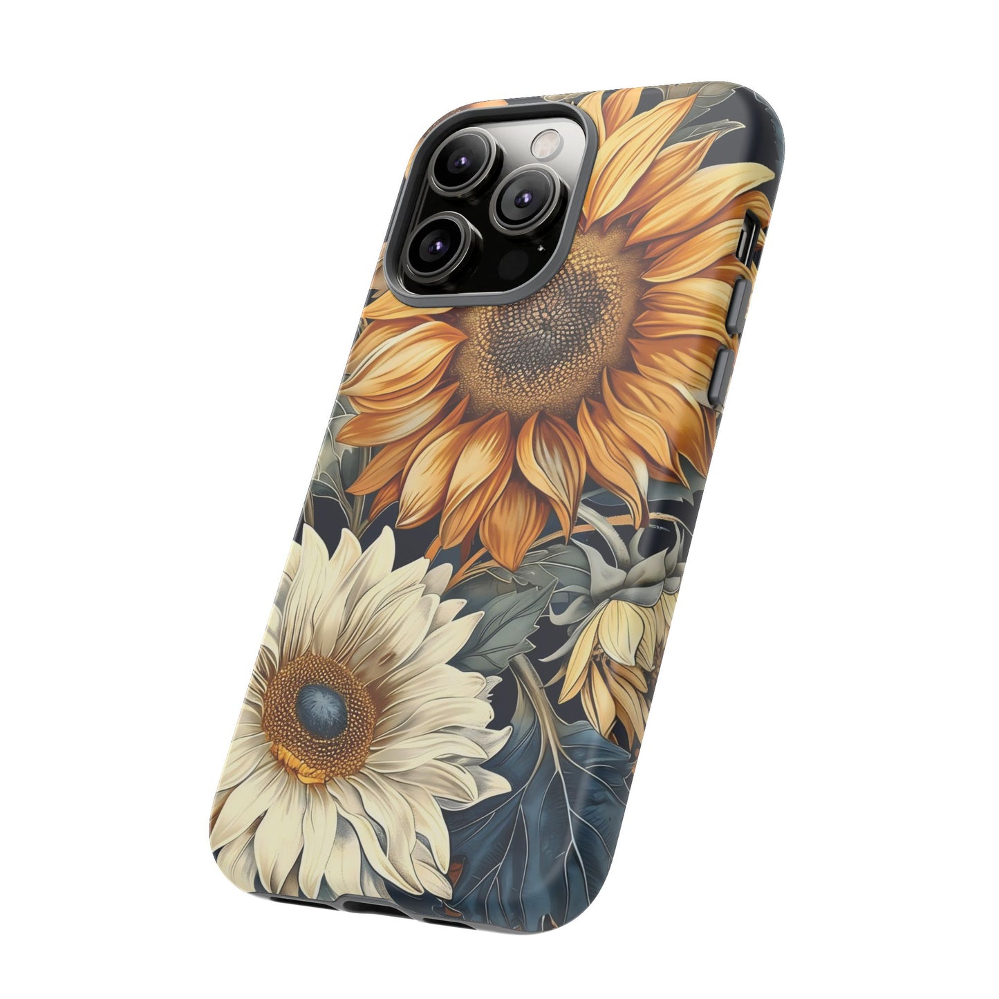 Sunflower Phone Case, Floral Tough Phone Cover, Gift for Nature Lovers, Phone Accessories, Sunflower Gifts