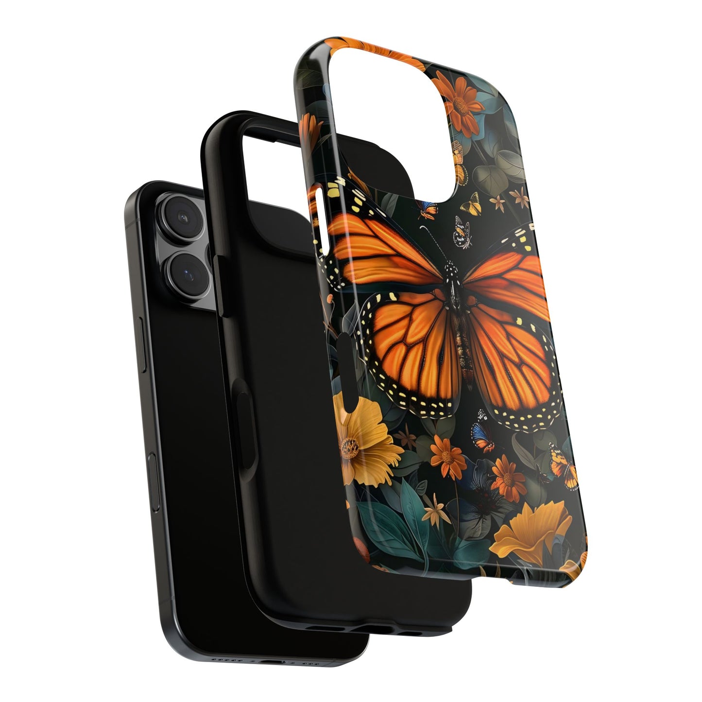 Monarch Butterfly Phone Case, Tough Cases, Nature Lover Gift, Floral Mobile Cover, Eco-Friendly Phone Accessory, Butterfly Design