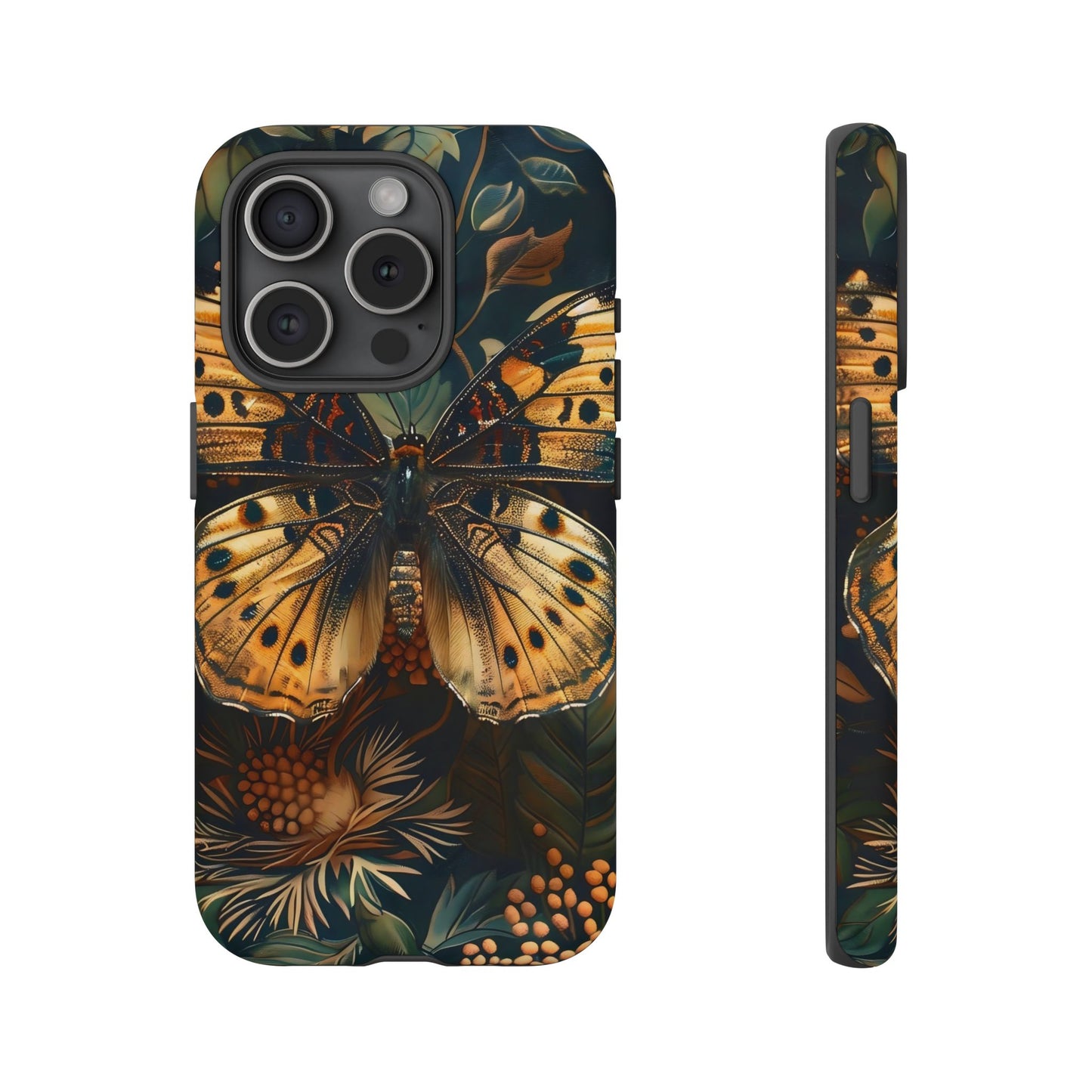 Butterfly Floral Phone Case, Tough Cases, Protective Cover, Unique Gift, Nature Lover, Art Print, Spring Decor