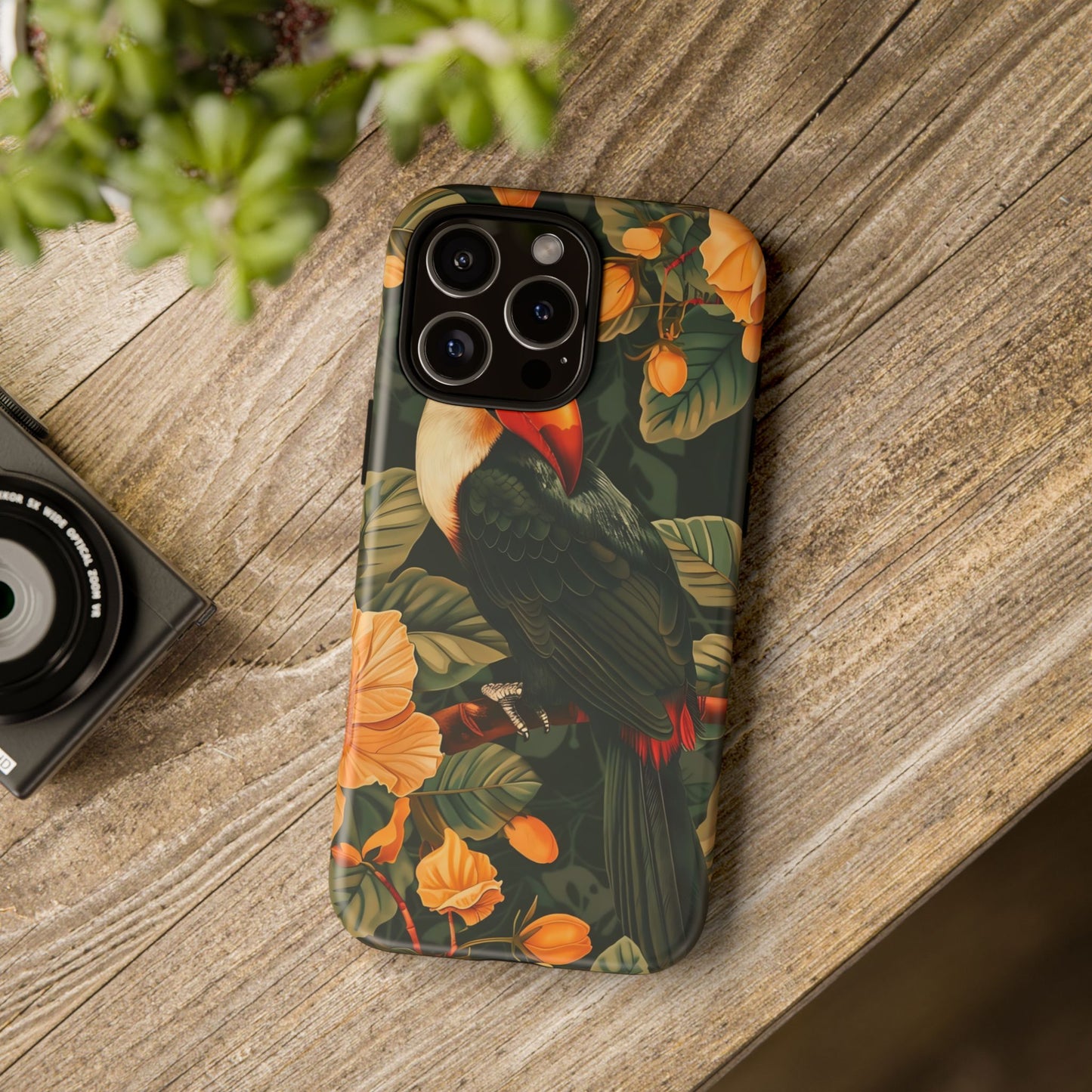 Tropical Toucan Phone Case, Exotic Bird Cover, Nature Lover Gift, Eco-Friendly Design, Customizable Tech Accessory