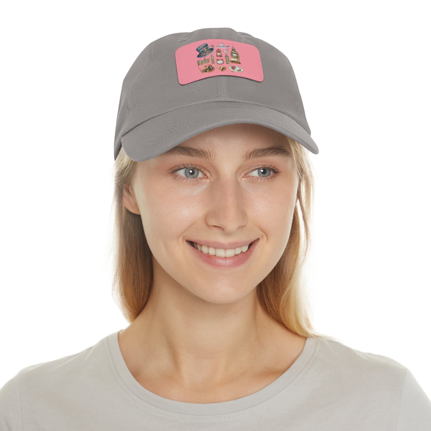A Taste of Old Britain Dad Hat with Leather Patch (Rectangle)