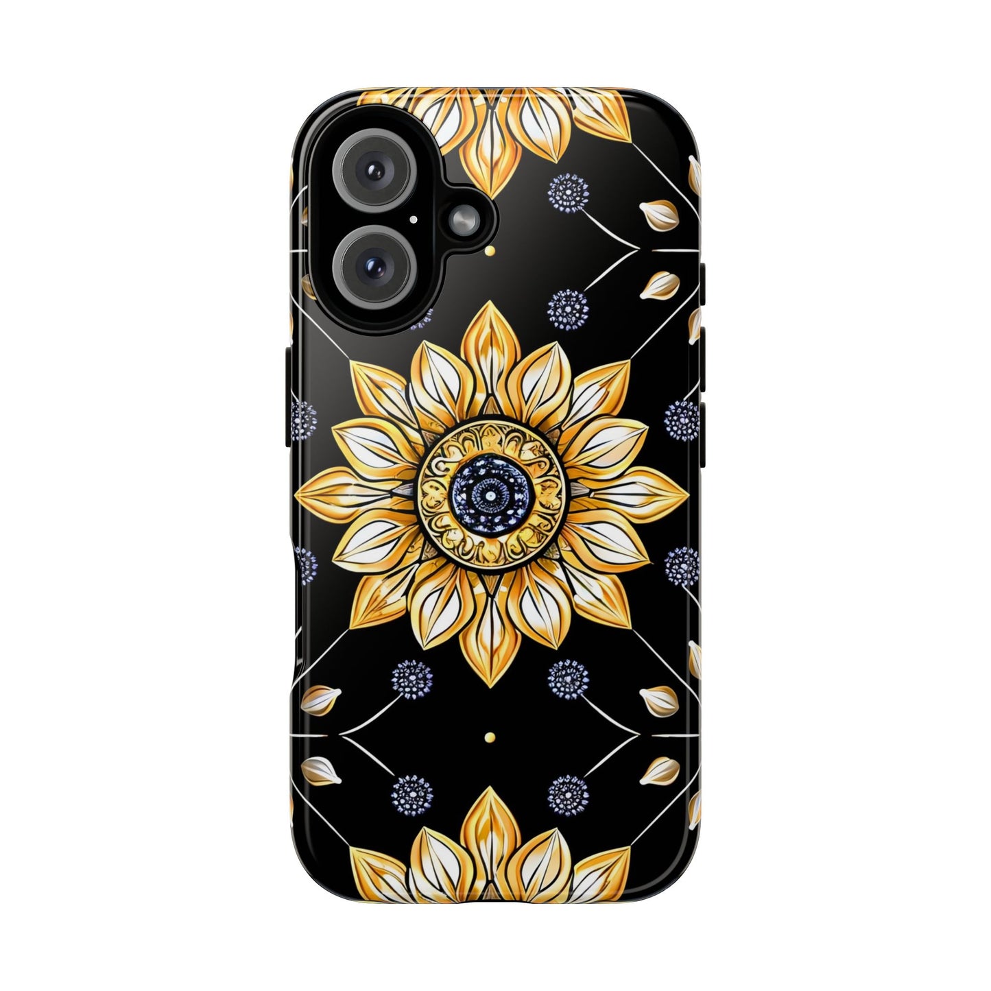 Floral Phone Case with Mandala Design, Tough Cases for iPhone & Samsung, Boho Style, Gift for Her, Unique Accessories