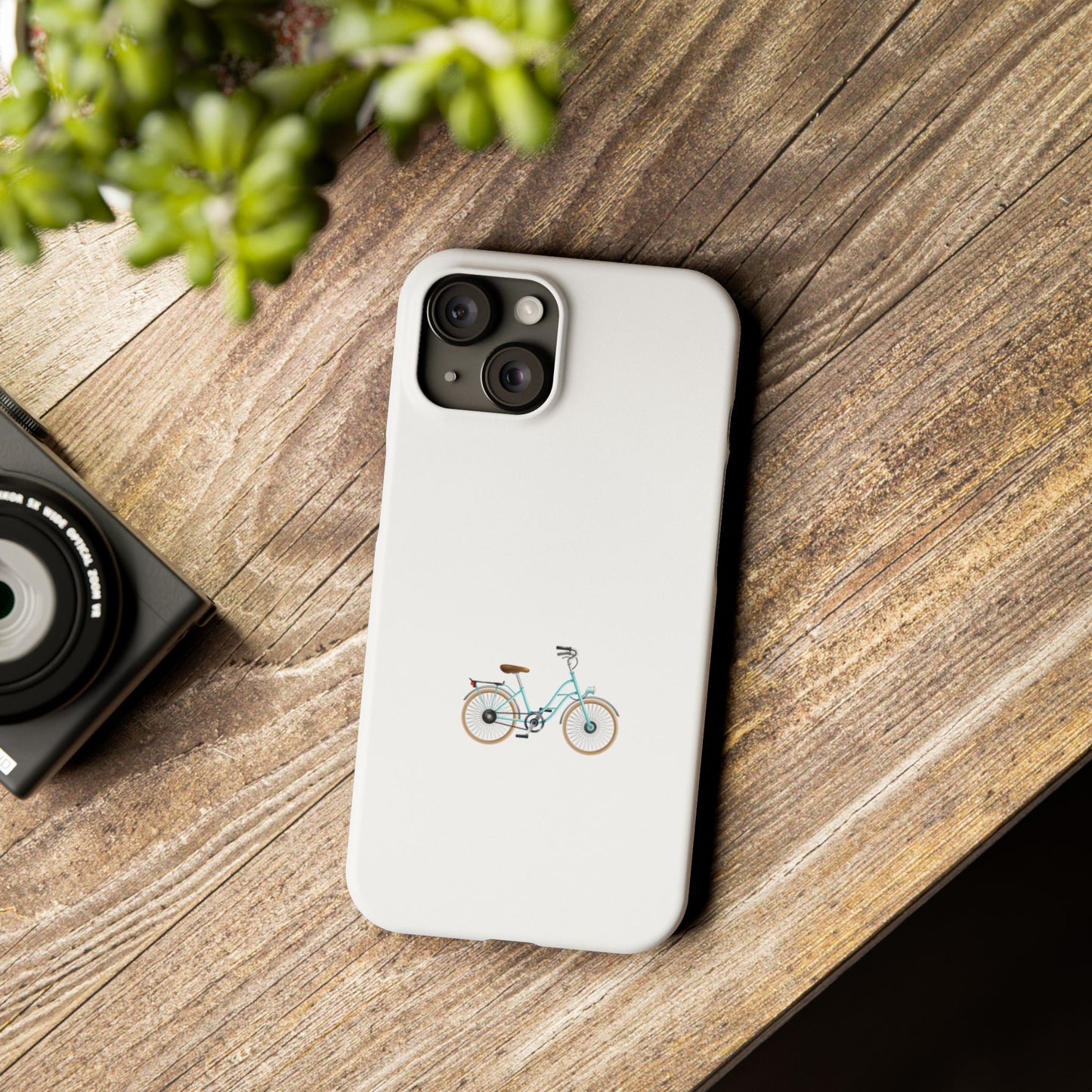 Vintage Bicycle Slim Phone Case, Phone Cover, Aesthetic Phone Accessory, Customizable Gift, Eco-Friendly Case