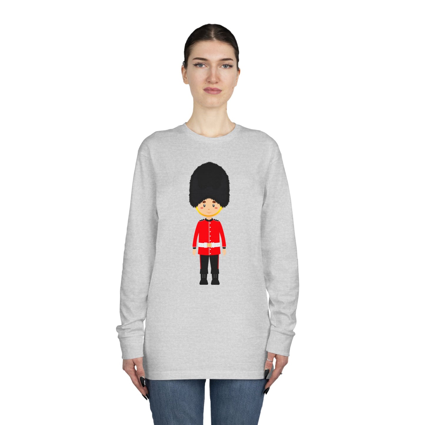 Long Sleeve Crewneck Tee - British Soldier - Classic Military Elegance and Honor
