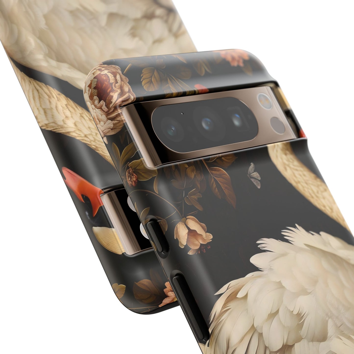 Elegant Swan Phone Case, Floral iPhone Cover, Tough Phone Case, Gift for Her, Nature Lover, Mother's Day, Birthday