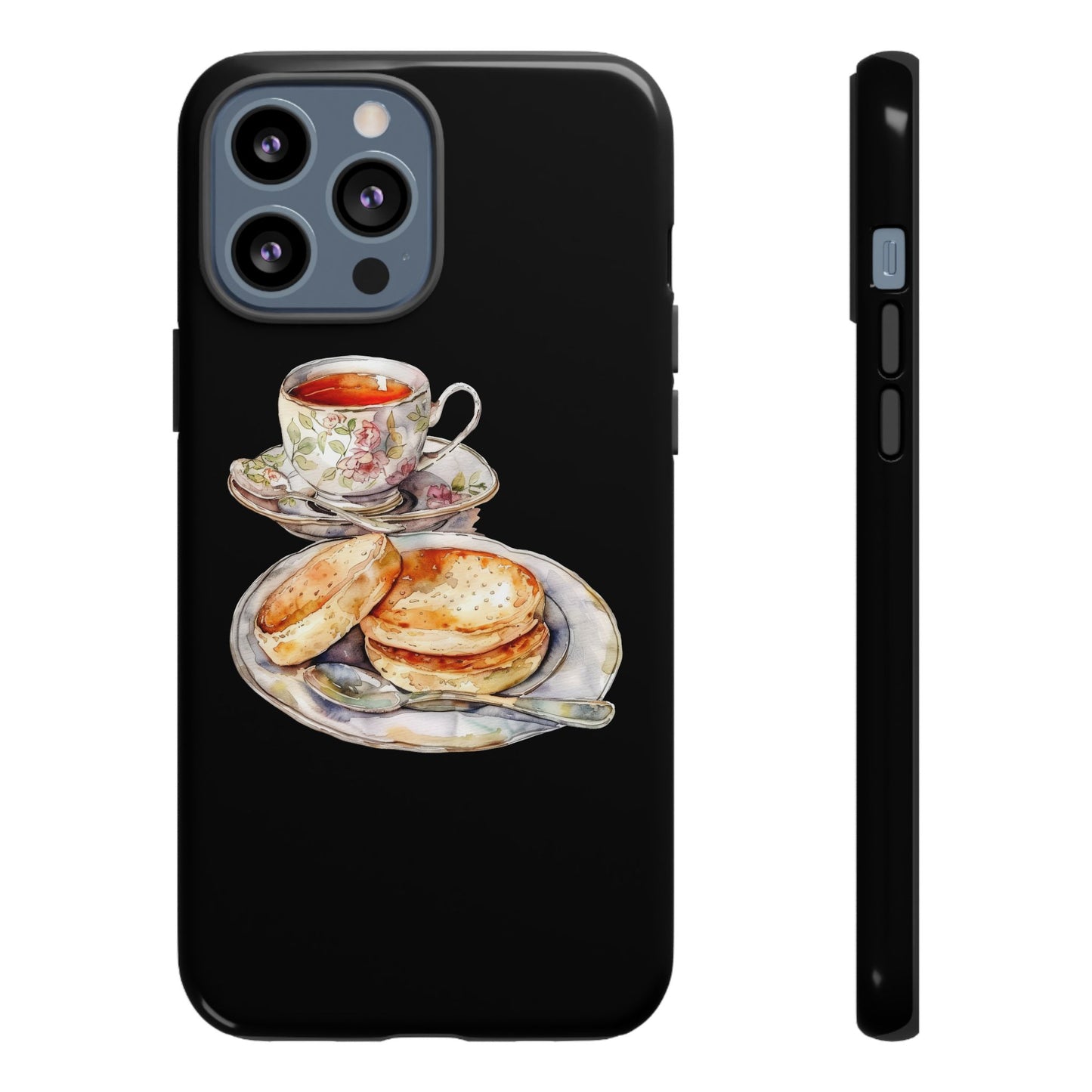 Tea Time Phone Case with Cookies Design, Cute Phone Cover, Gift for Tea Lovers, Kitchen Decor, Whimsical Style