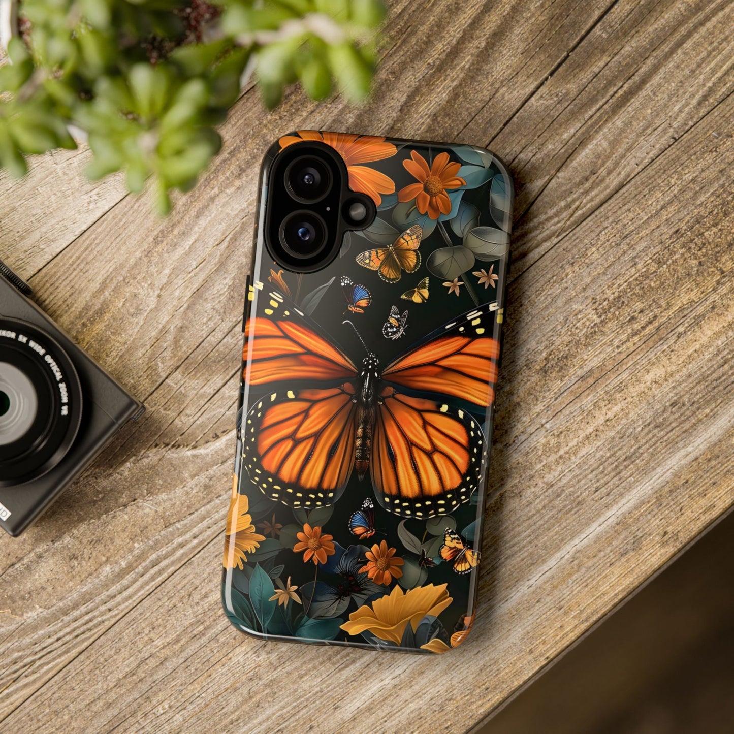 Monarch Butterfly Phone Case, Tough Cases, Nature Lover Gift, Floral Mobile Cover, Eco-Friendly Phone Accessory, Butterfly Design