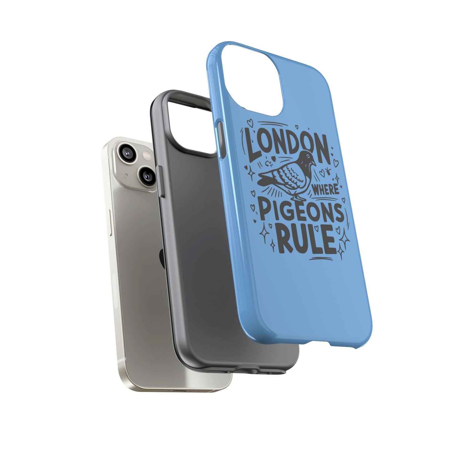 London Pigeon Phone Case, Urban Art Accessory, Tough Phone Cover, Gift for Bird Lovers, London Souvenir, Unique Cell Phone Case