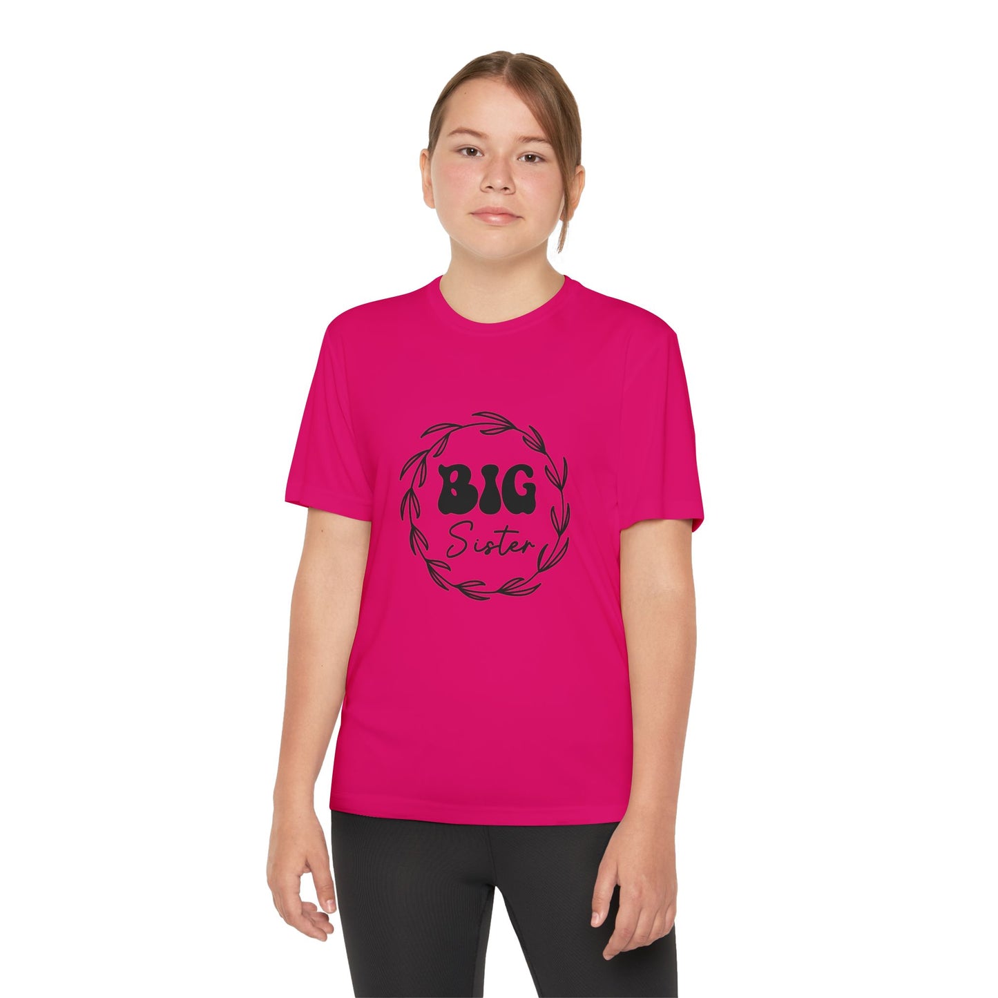 Big Sister Youth Tee - Lightweight Competitor T-Shirt for Celebrating Sibling Bonds