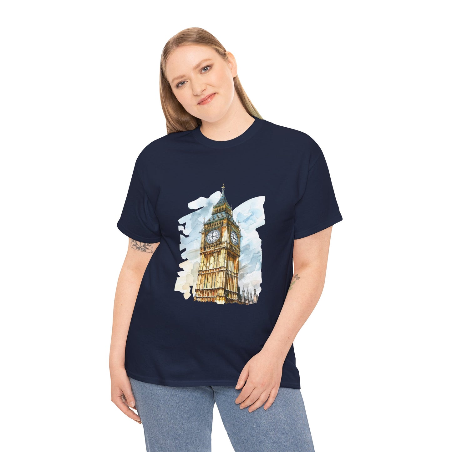 Unisex Heavy Cotton Tee - Echoes of London - Big Ben’s Legacy