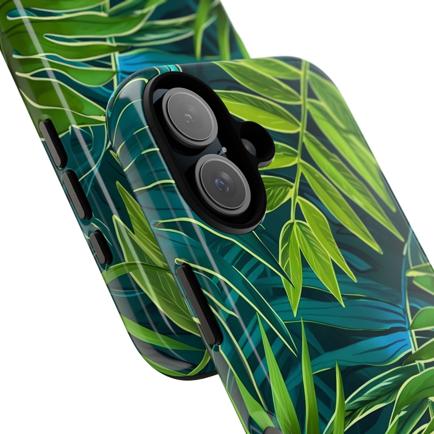 Tropical Phone Case - Durable Green Leaf Design, Eco-Friendly Gift, Trendy Accessory, Nature Lover's Case, Summer Vibes