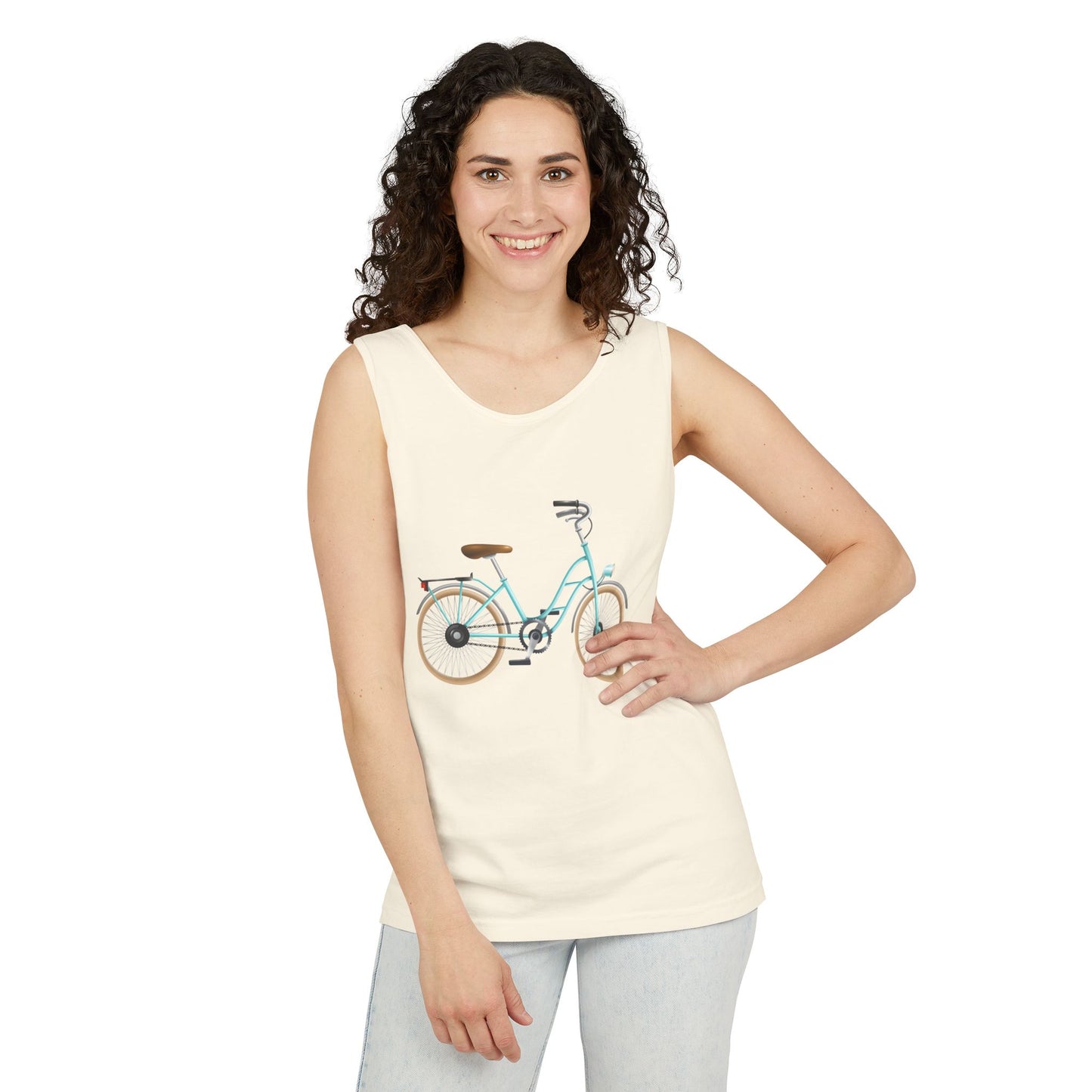 Unisex Garment-Dyed Tank Top - Vintage Bicycle