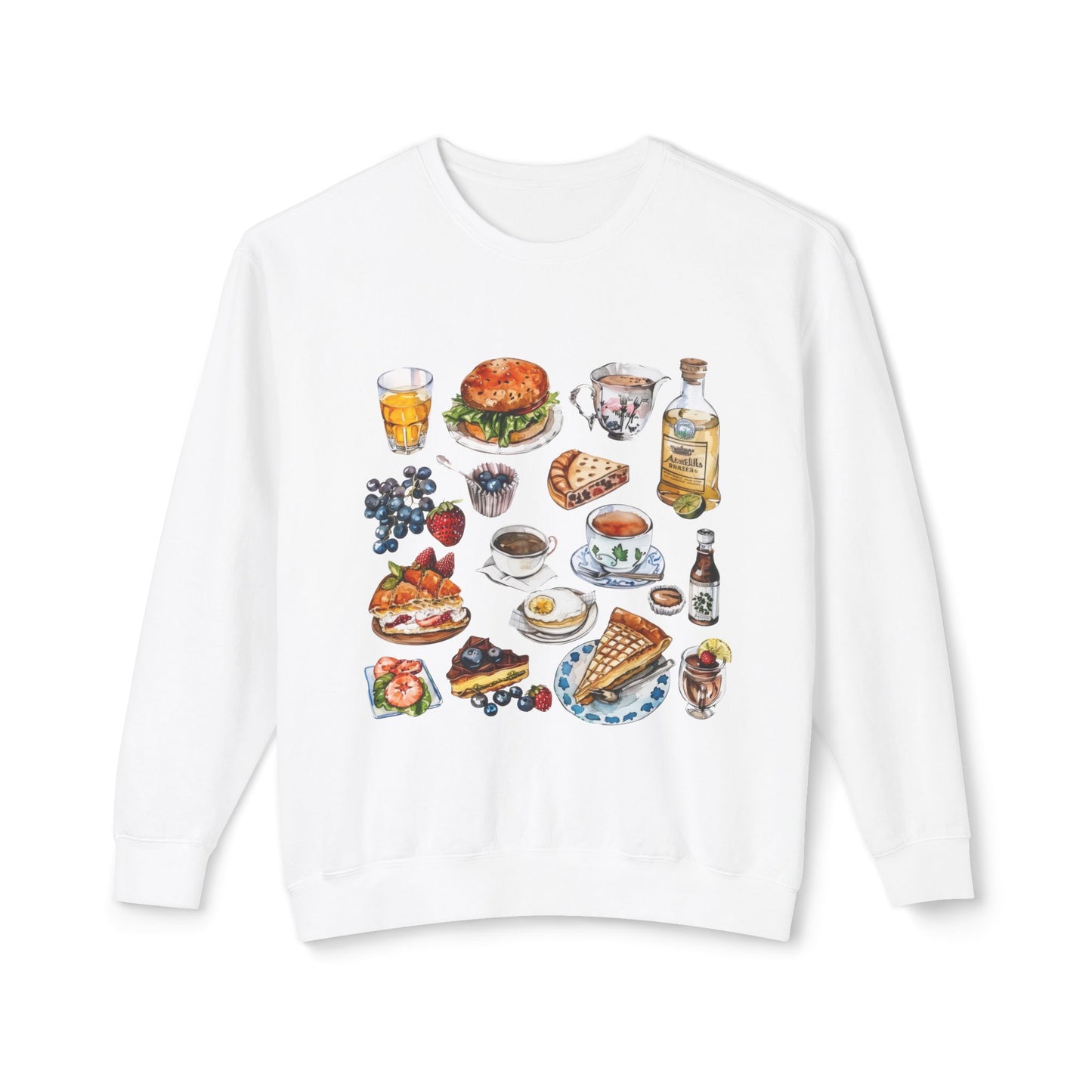 Unisex Lightweight Crewneck Sweatshirt - Vintage England Icons