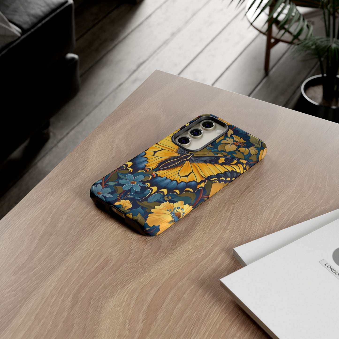 Colorful Butterfly Phone Case, Floral Design, Tough Cases, Protective Cover, Gifts for Nature Lovers, Birthday Present