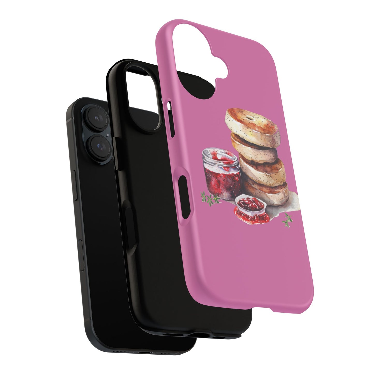 Cute Bagel Phone Case, Tough Cases for Food Lovers, Unique Gifts for Foodies, Phone Accessories for Breakfast Lovers, Fun and Stylish Cases